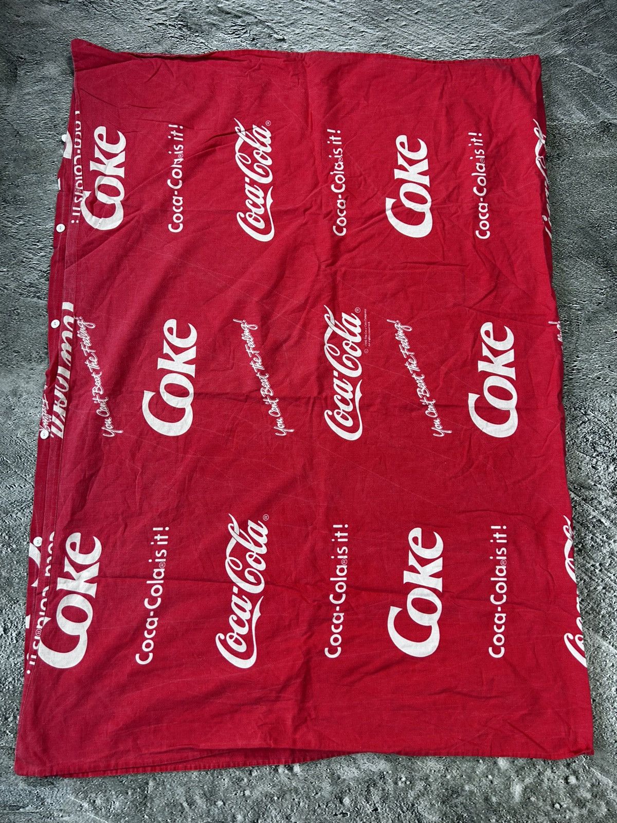 Coca Cola × Vintage Coca Cola vintage sheets 90s berdom red fullprint Size ONE SIZE - 5 Thumbnail
