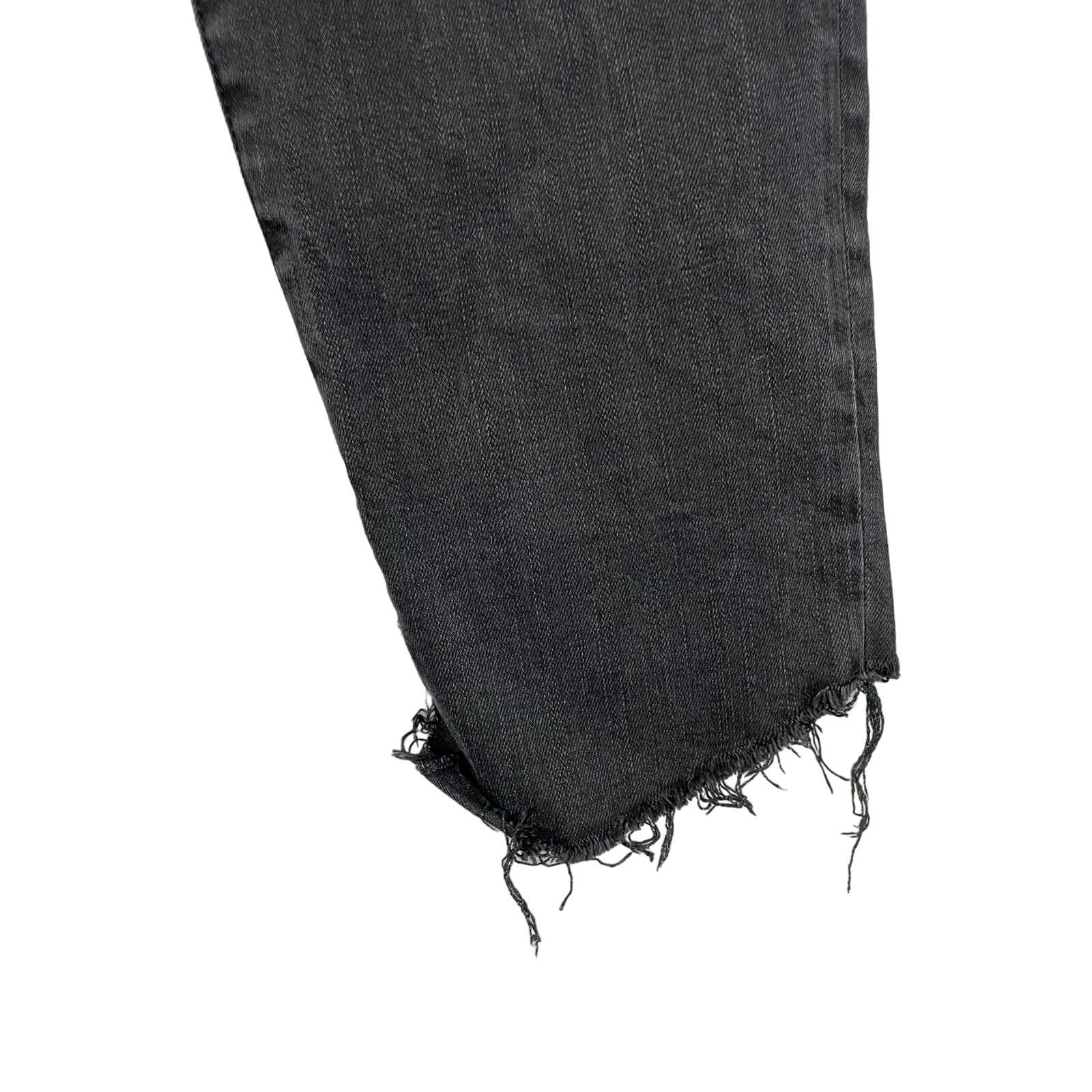 Frame Frame Denim Black Le High Skinny Ripped Raw Hem Ankle Jeans Size 30" / US 8 / IT 44 - 4 Thumbnail