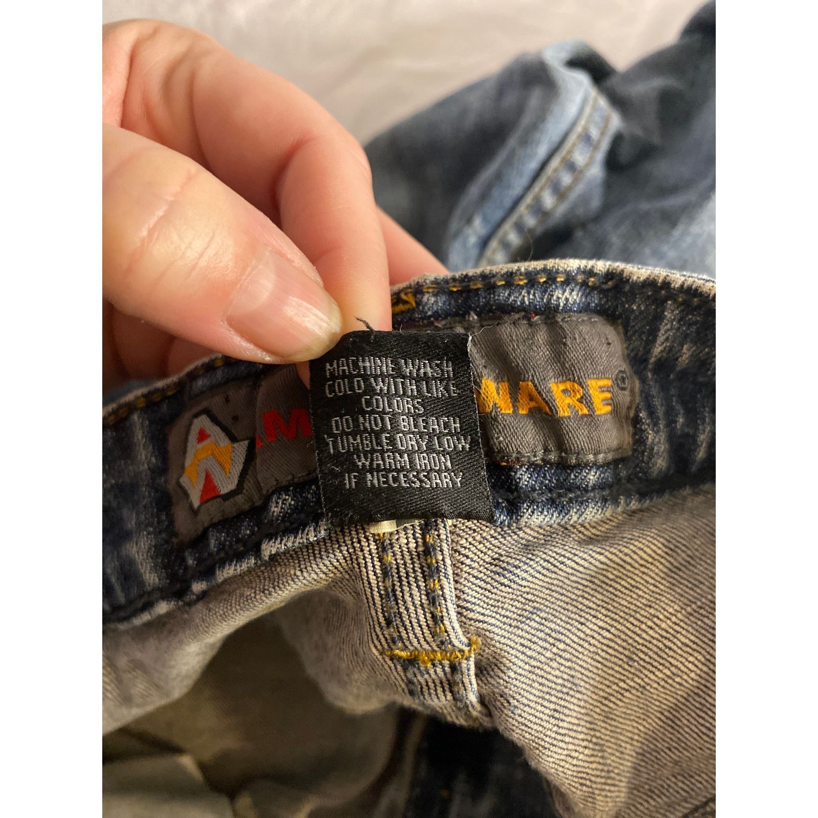 Other Y2K Grunge Faded Straight Leg Blue Denim Jeans 34x32 Size US 34 / EU 50 - 4 Thumbnail