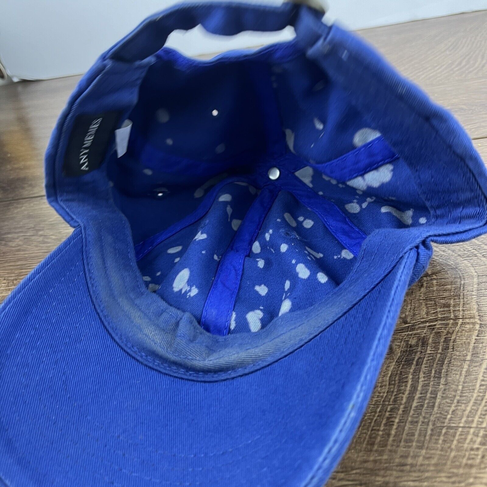 Other Bleached Blue Hat Adjustable Adult Size Hat Blue Cap Size ONE SIZE - 13 Thumbnail