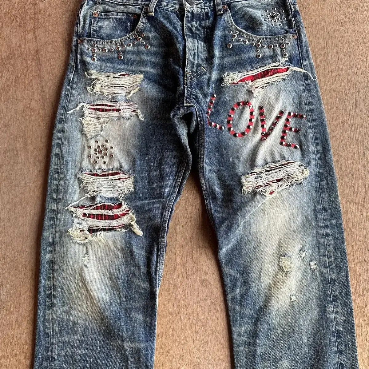 Seditionaries STEALS💥RNA JAPAN Jeans Spike/Studded Distressed Denim Pants Size US 32 / EU 48 - 3 Thumbnail
