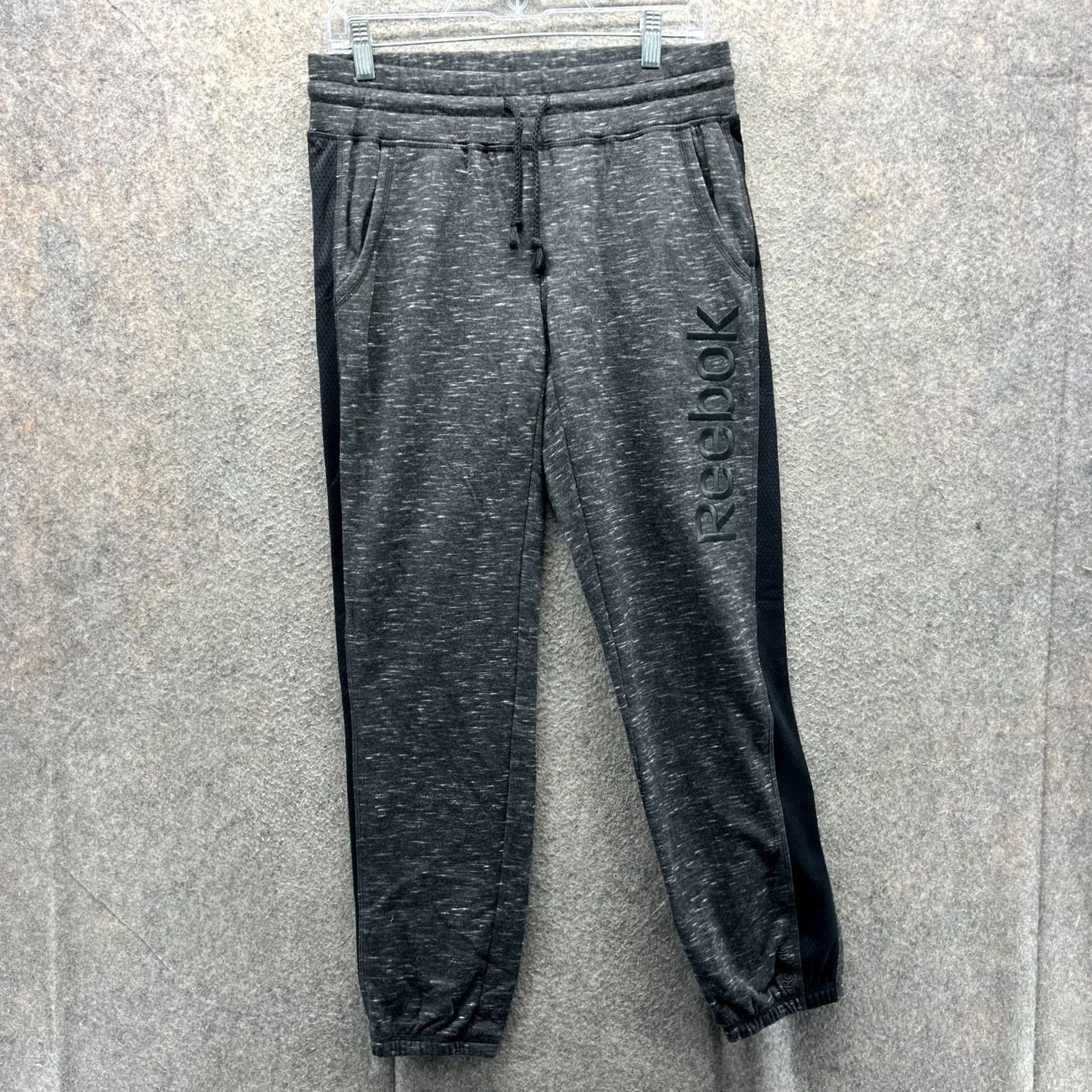 Reebok Reebok Sweatpants Womens Small Gray Heather Athletic Logo Tapered Jogger Vintage Size 28" / US 6 / IT 42 - 2 Thumbnail