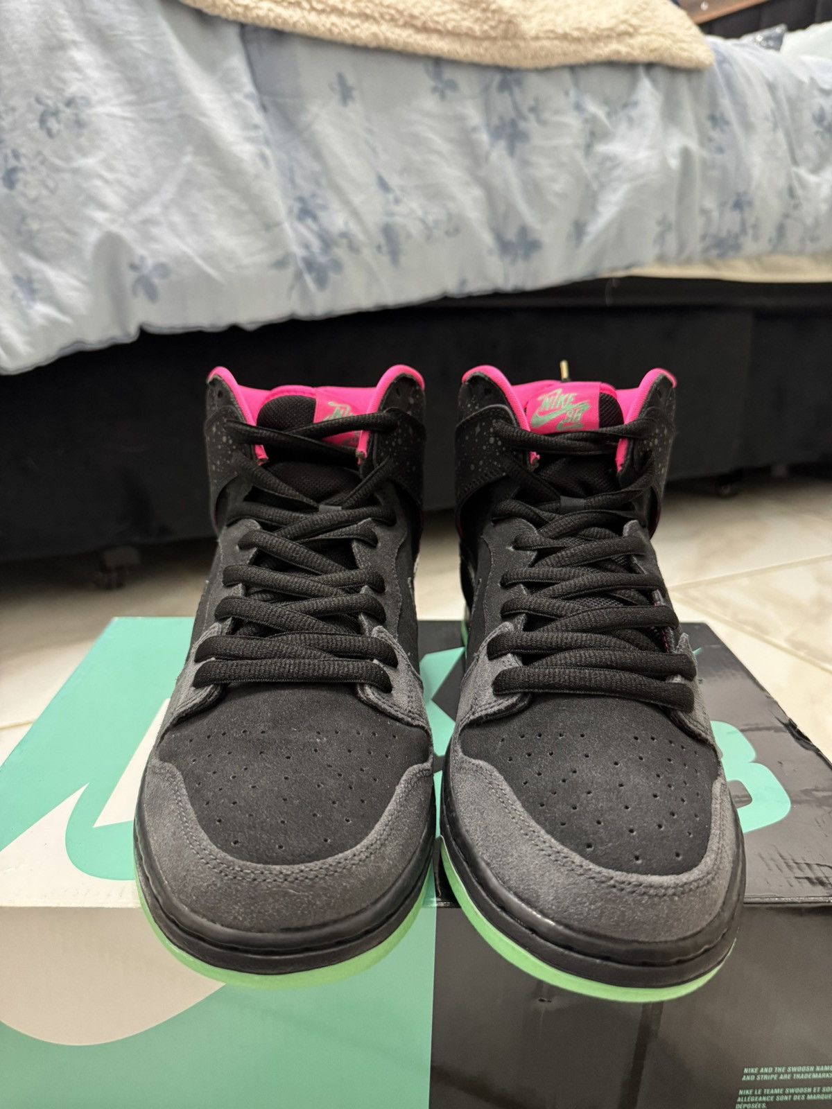Nike SB Nike SB Dunk High Premier Northern Lights Size 12 DS Size US 12 / EU 45 - 4 Thumbnail