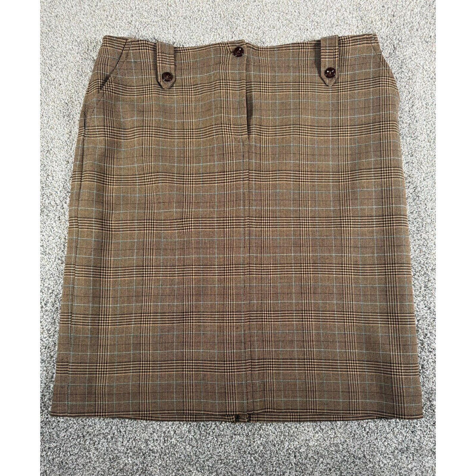 Other Petite Sophisticate Skirt 12 Academia Vintage 90s Plaid Size 34" / US 12 / IT 48 - 1 Thumbnail