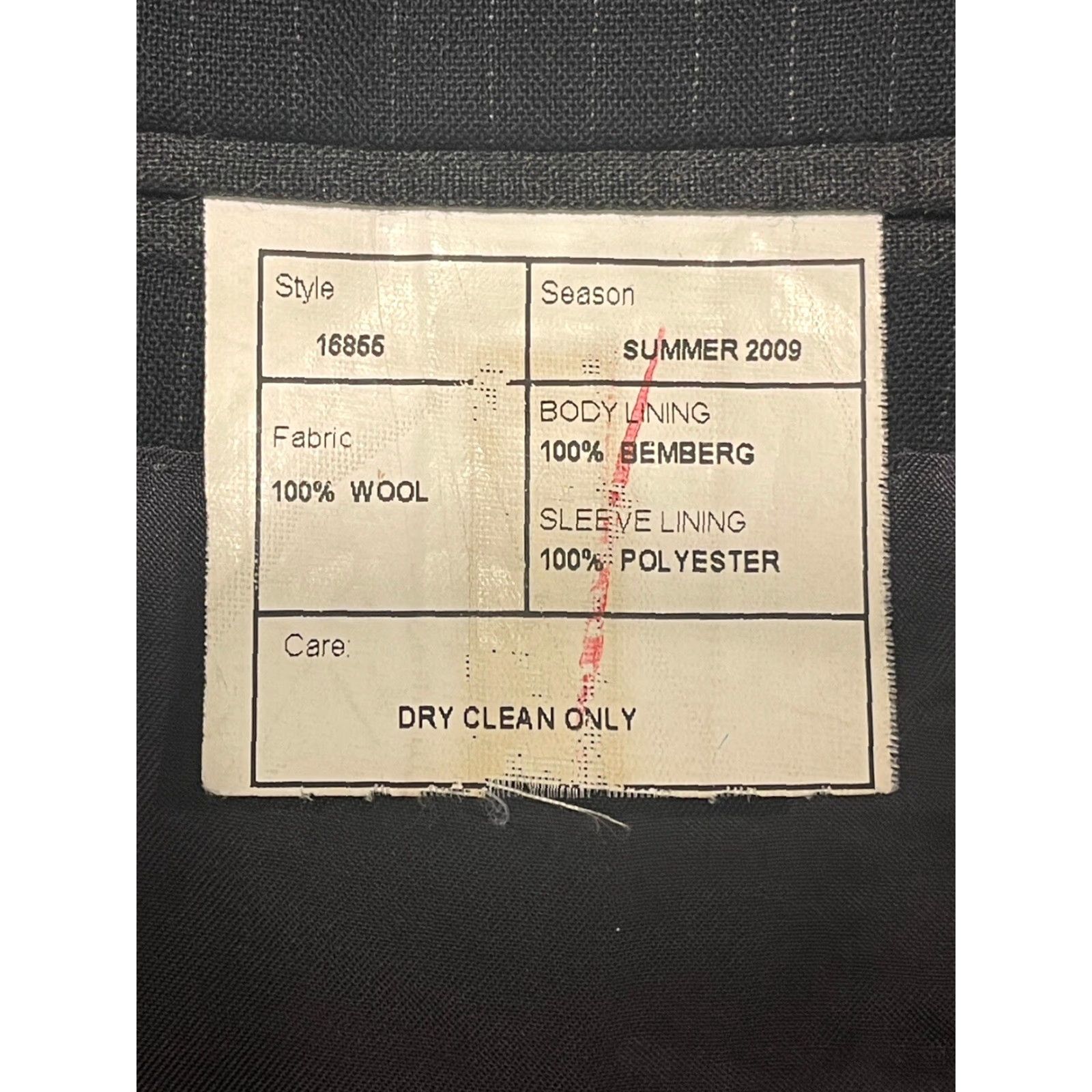 Loro Piana Loro Piana J Crew Blazer - Black Pin Stripe Two-Button Single-Breasted Notch Lapel Wool 120s 40L Mens Size 40R - 5 Thumbnail