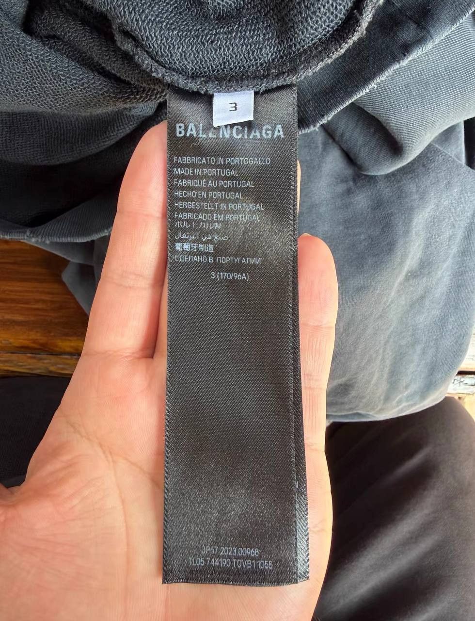 Balenciaga Balenciaga distressed hoodie/sweatshirt with masking tape. Size US L / EU 52-54 / 3 - 7 Thumbnail