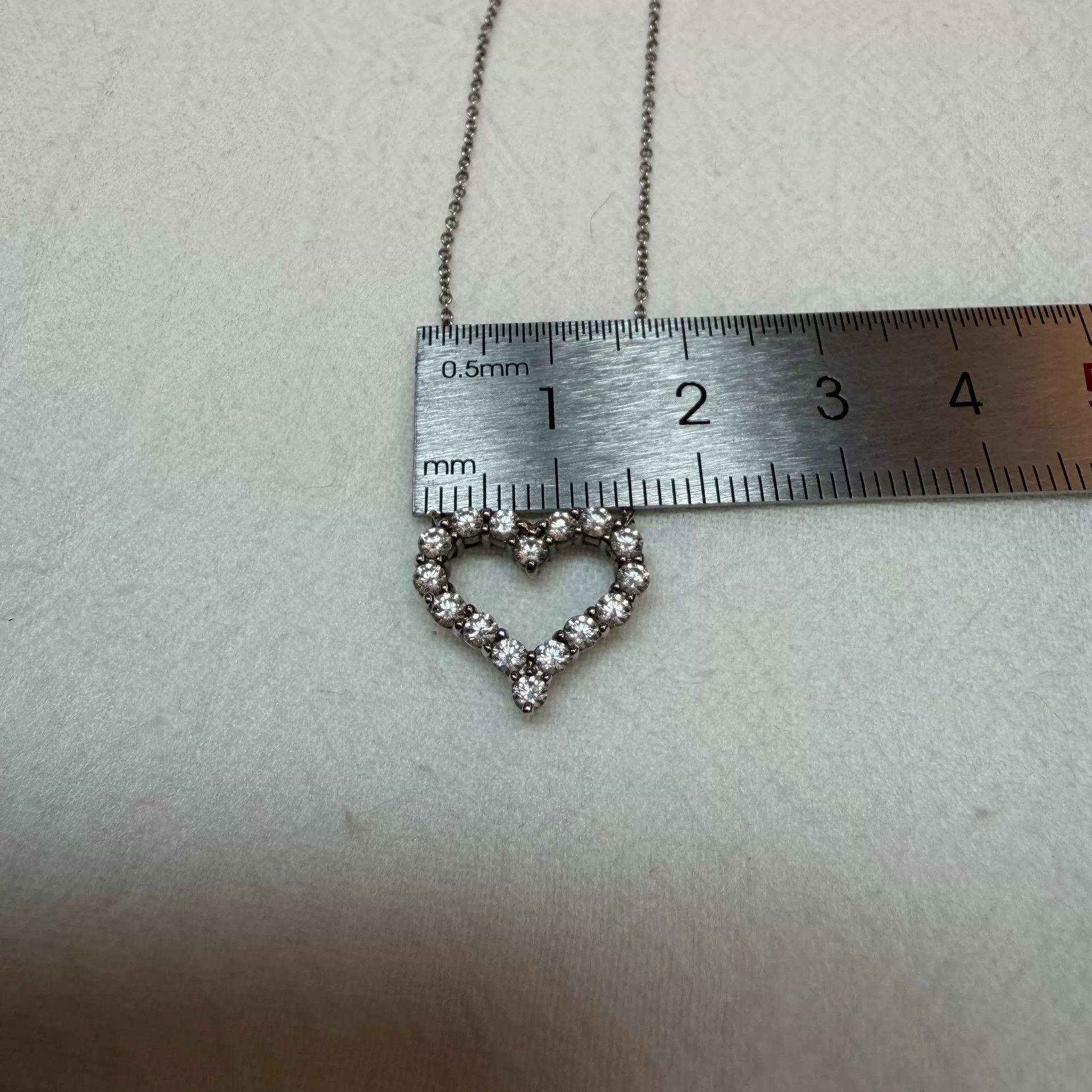 Tiffany & Co. Tiffany & Co. 1.5cm Diamond Platinum Small Necklace Size ONE SIZE - 9 Thumbnail