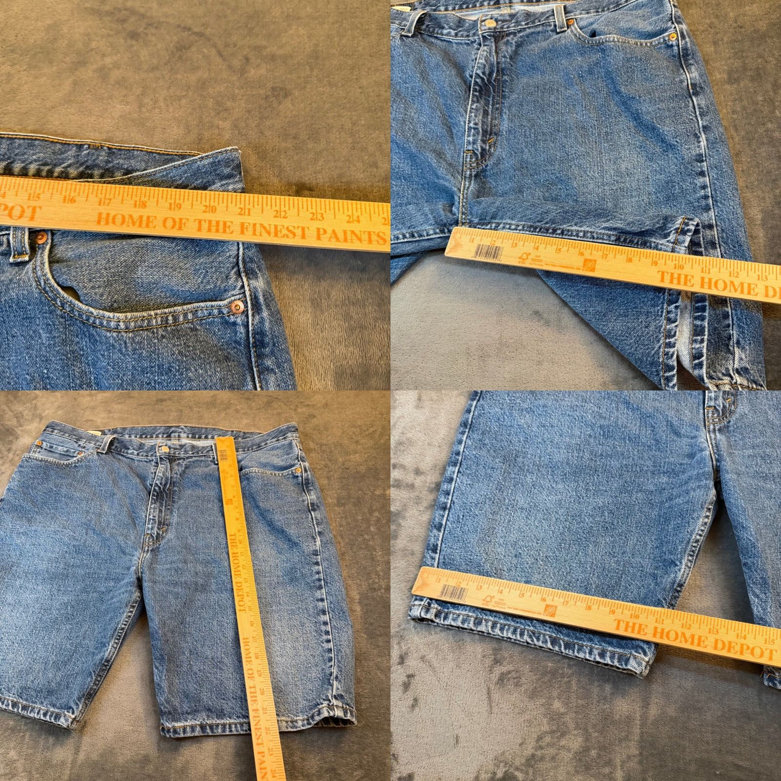 Levi's Levi's Denim Shorts 505 Relaxed Fit WaterLess Bermuda 42 Blue Medium Wash Mens Size US 42 / EU 58 - 8 Thumbnail