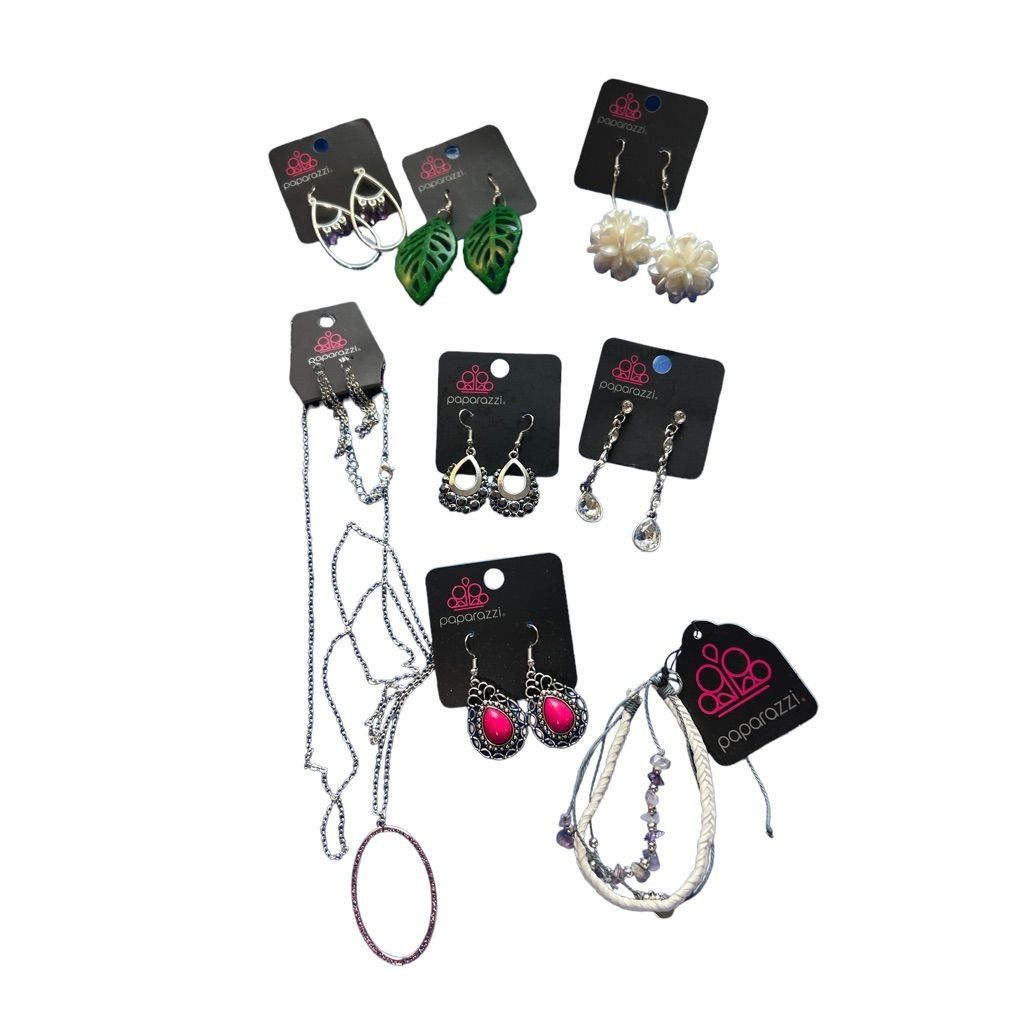 Other Lot of 8 Paparazzi Items Bracelet Necklace Earrings NWT Size ONE SIZE - 1 Thumbnail