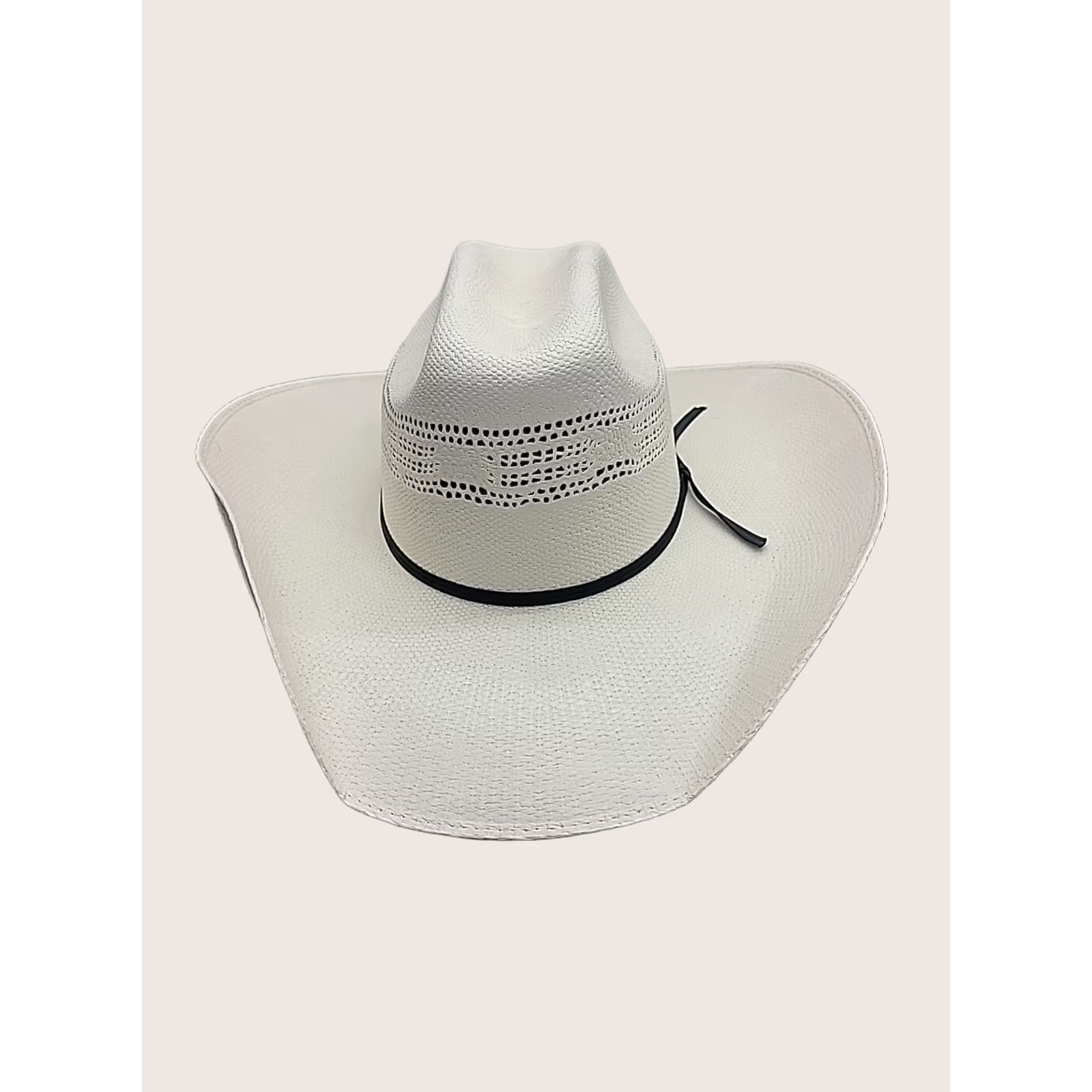 Vintage Texas Hat Co. Bangora Cowboy Hat Shantung Straw Beige 6 7/8 Mens Western Fitted Vintage No Size ONE SIZE - 1 Thumbnail