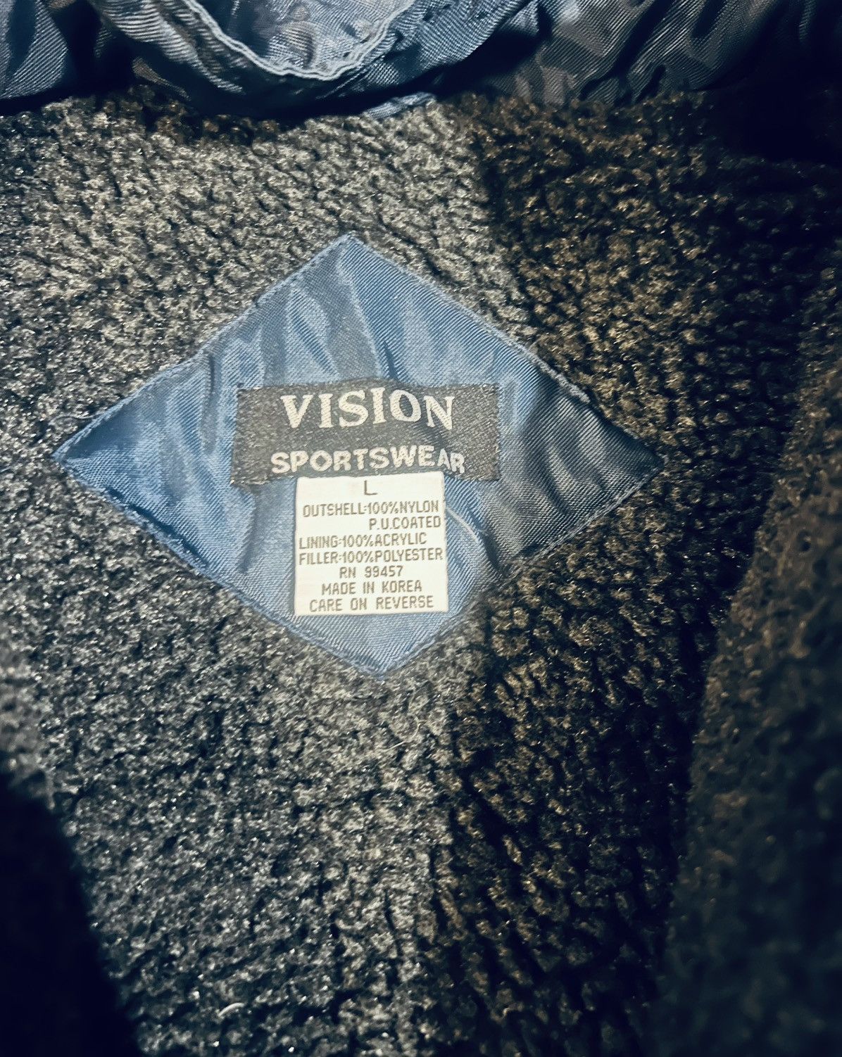 Vision Streetwear Vintage 90’s Vision Sportswear large blue full zip w/ hood Size US L / EU 52-54 / 3 - 4 Thumbnail