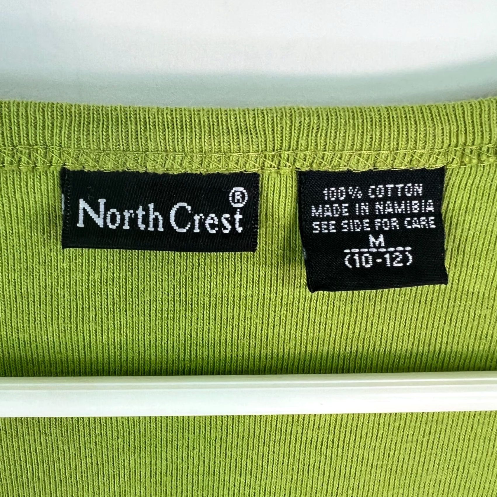 Vintage North Crest Womens Green Cotton Short Sleeves T Shirt M 10-12 Pullover Round Neck Classic Casual Shirt Size M / US 6-8 / IT 42-44 - 4 Thumbnail
