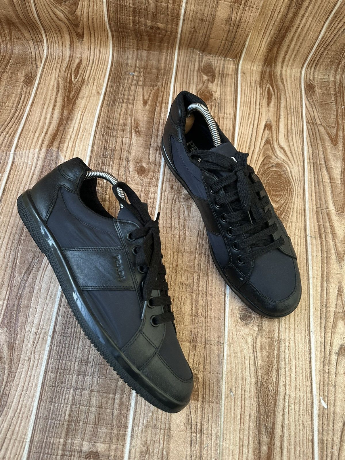 Prada Prada Men’s Nylon-Spazzolato Leather Sneaker Lowtops Size US 10 / EU 43 - 15 Thumbnail