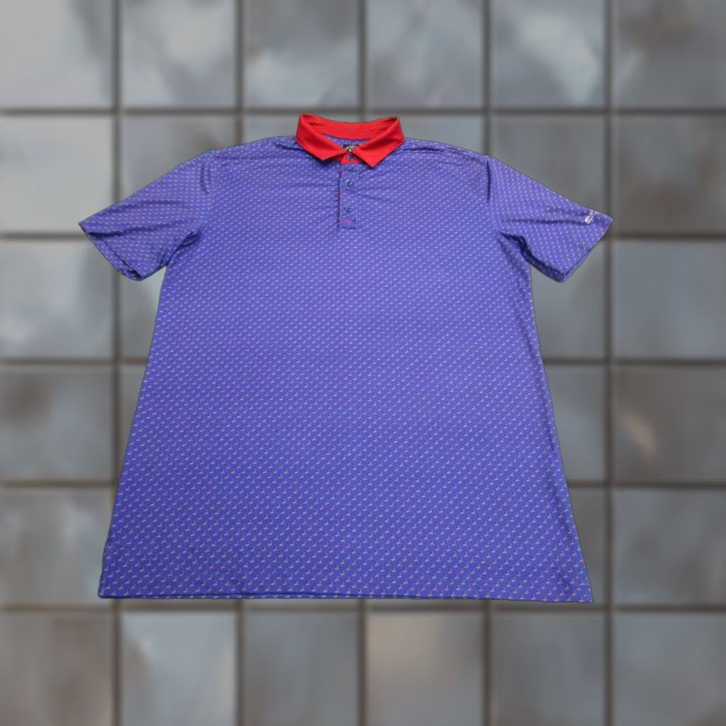 Vintage Good Boy Golf Polo Shirt Mens XL Blue Wicking Short Sleeve Collared Polo Blue Patriotic Eagle American Flag Good Boy Golf Men's Polo XL Blue Size US XL / EU 56 / 4 - 1 Thumbnail