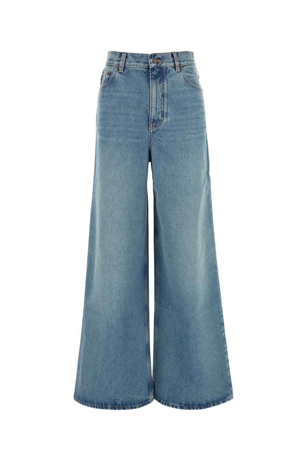 デニム・ジーパン CHLOE Woman Jeans Pink CH25UDP03252 6C7 Chloé High Rise Flare Jeans In Denim in Airy pink | Chloé US