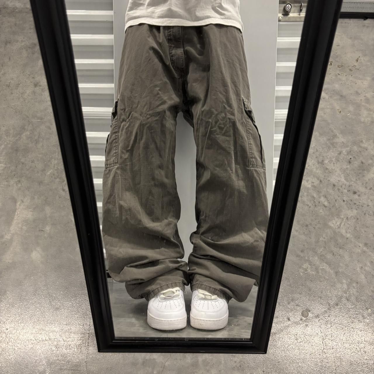 Japanese Brand × Vintage Crazy Vintage Y2K/2000s Baggy Faded Khaki Brown Streetwear Skater Style Cargo Pants! Size US 40 / EU 56 - 1 Thumbnail