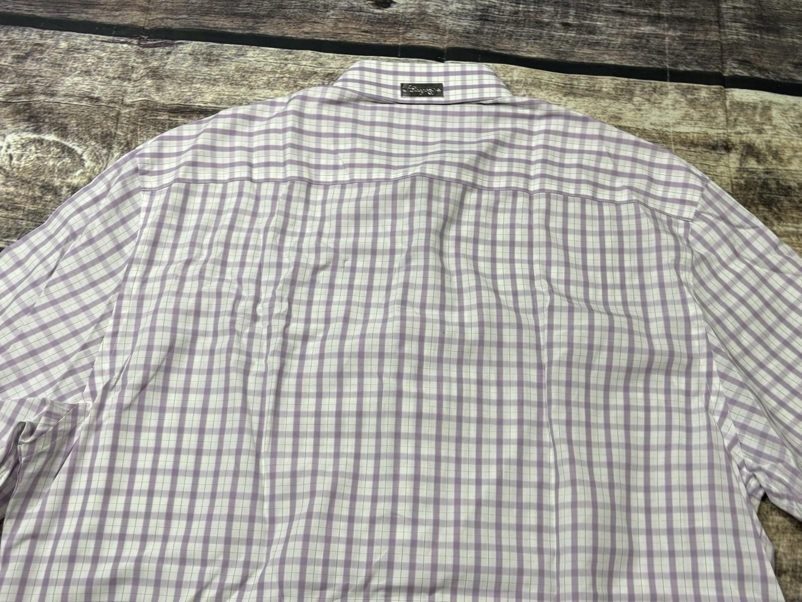 Coogi Coogi Luxe Dress Shirt Mens Large 15.5/17 Flip Check Purple Size 38R - 10 Thumbnail