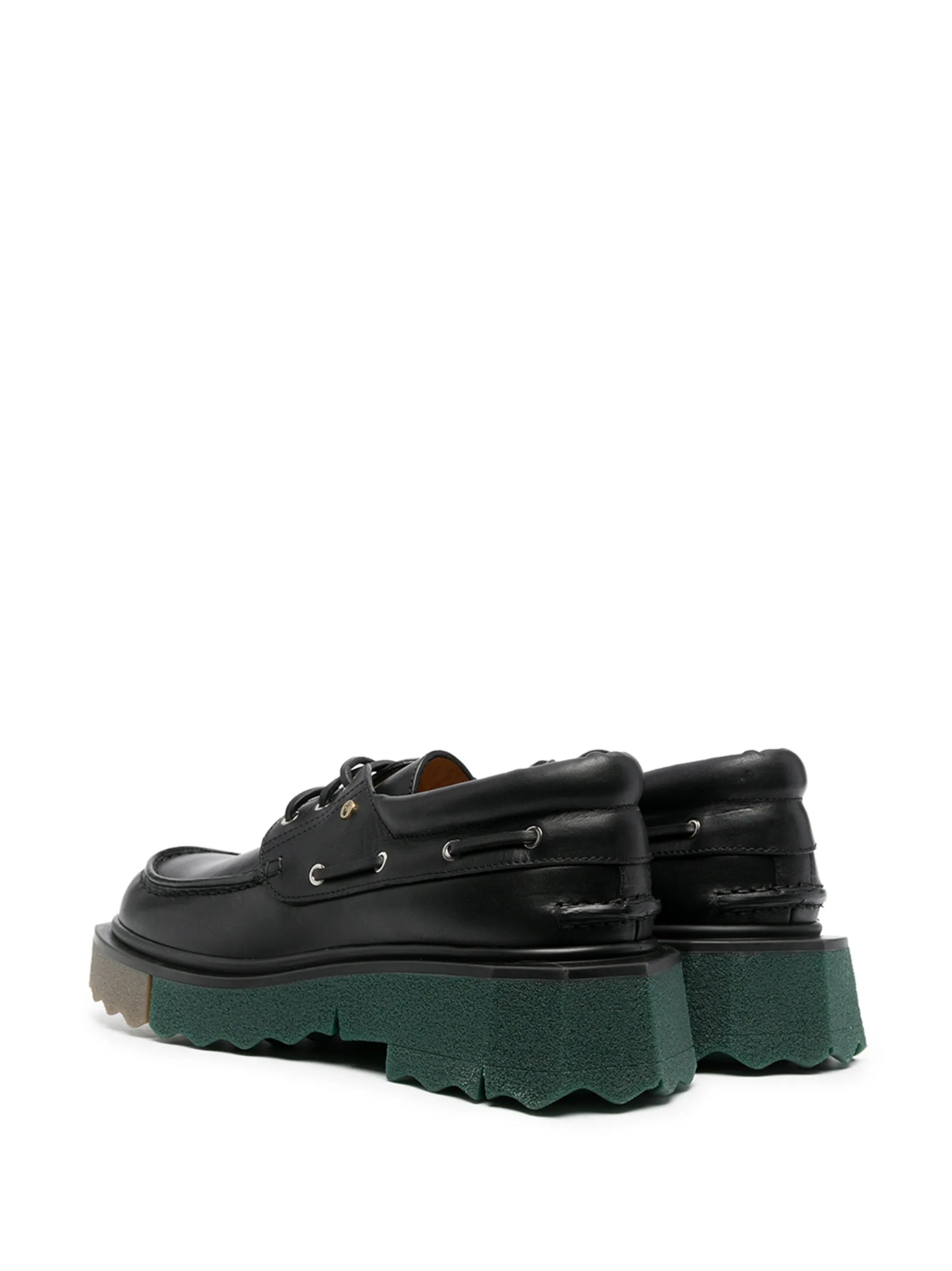 Off-White o1gr1nt0125 Sponge Boat Lace-up Shoes in Black Size US 9 / IT 39 - 3 Thumbnail