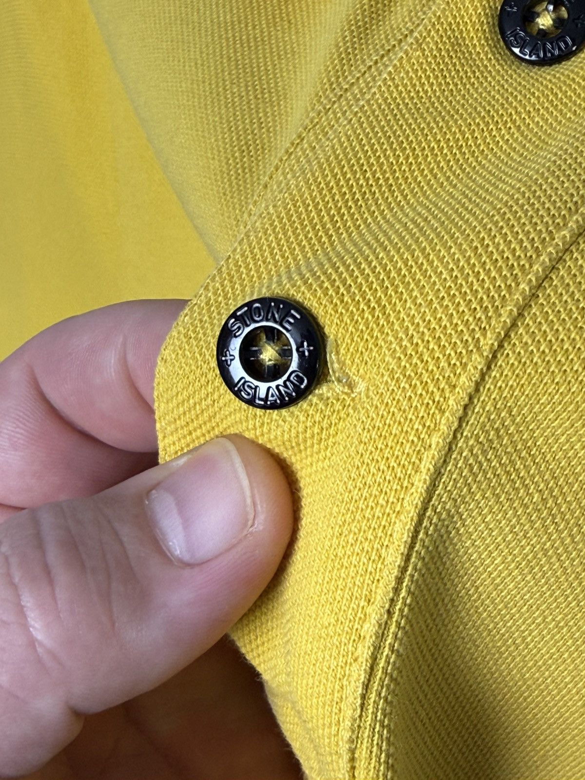 Stone Island Vintage Stone Island Patch Program Yellow Polo Shirt Size S Size US S / EU 44-46 / 1 - 9 Thumbnail