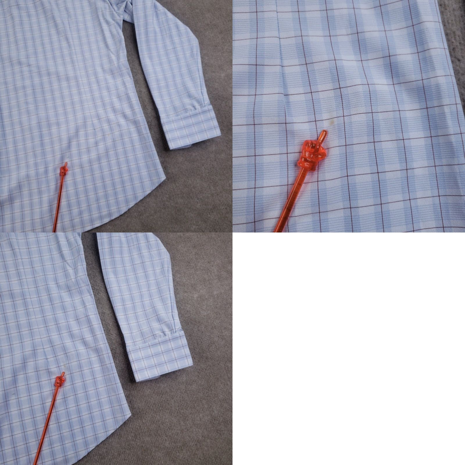 Mizzen+Main Mizzen+Main Shirt Mens Medium Blue Plaid Button-Up Performance Stretch Z Size US M / EU 48-50 / 2 - 9 Thumbnail