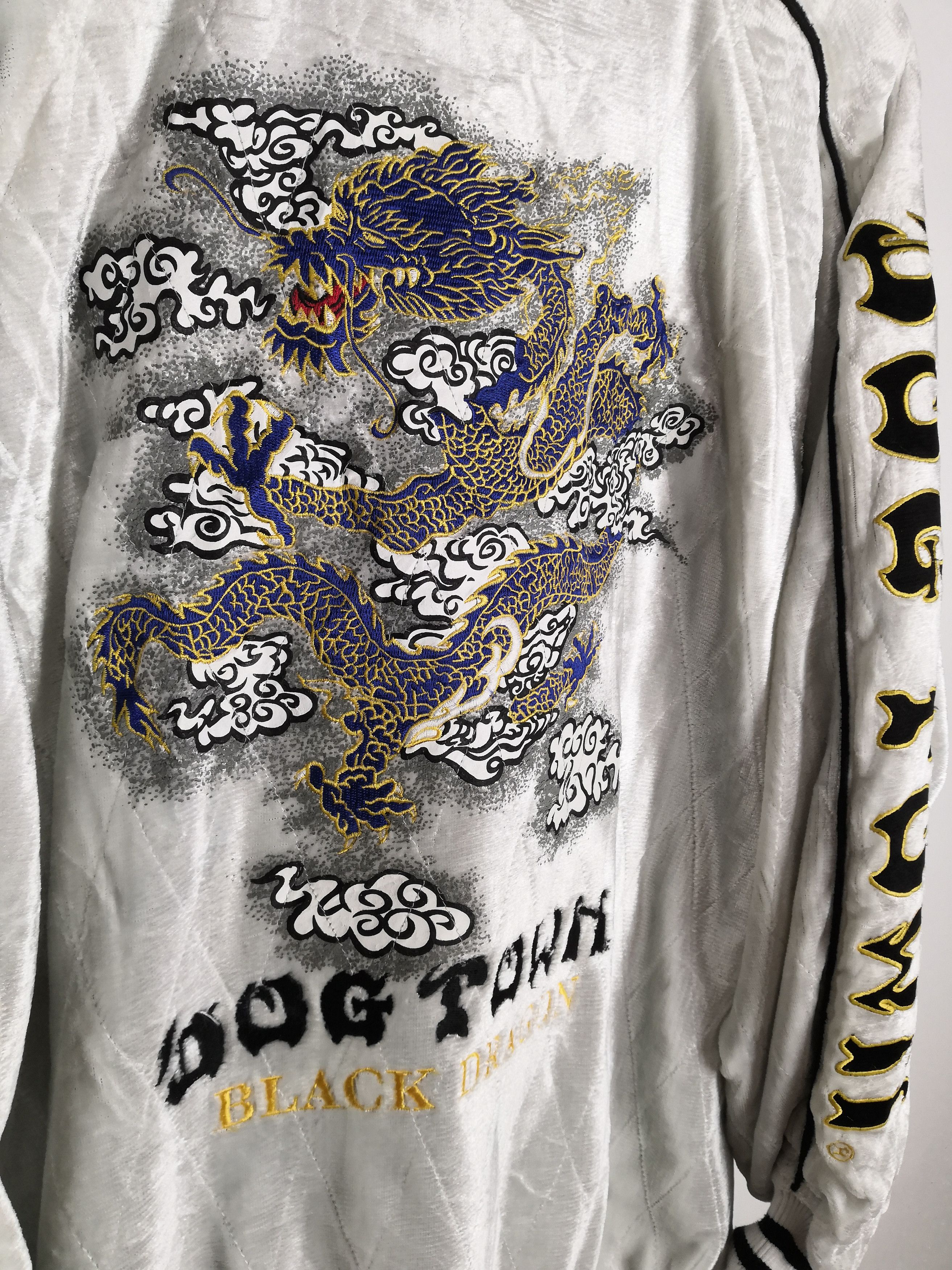 Dogtown Vintage Dogtown Black Dragon Velvet Jacket Sukajan Size US XL / EU 56 / 4 - 4 Thumbnail