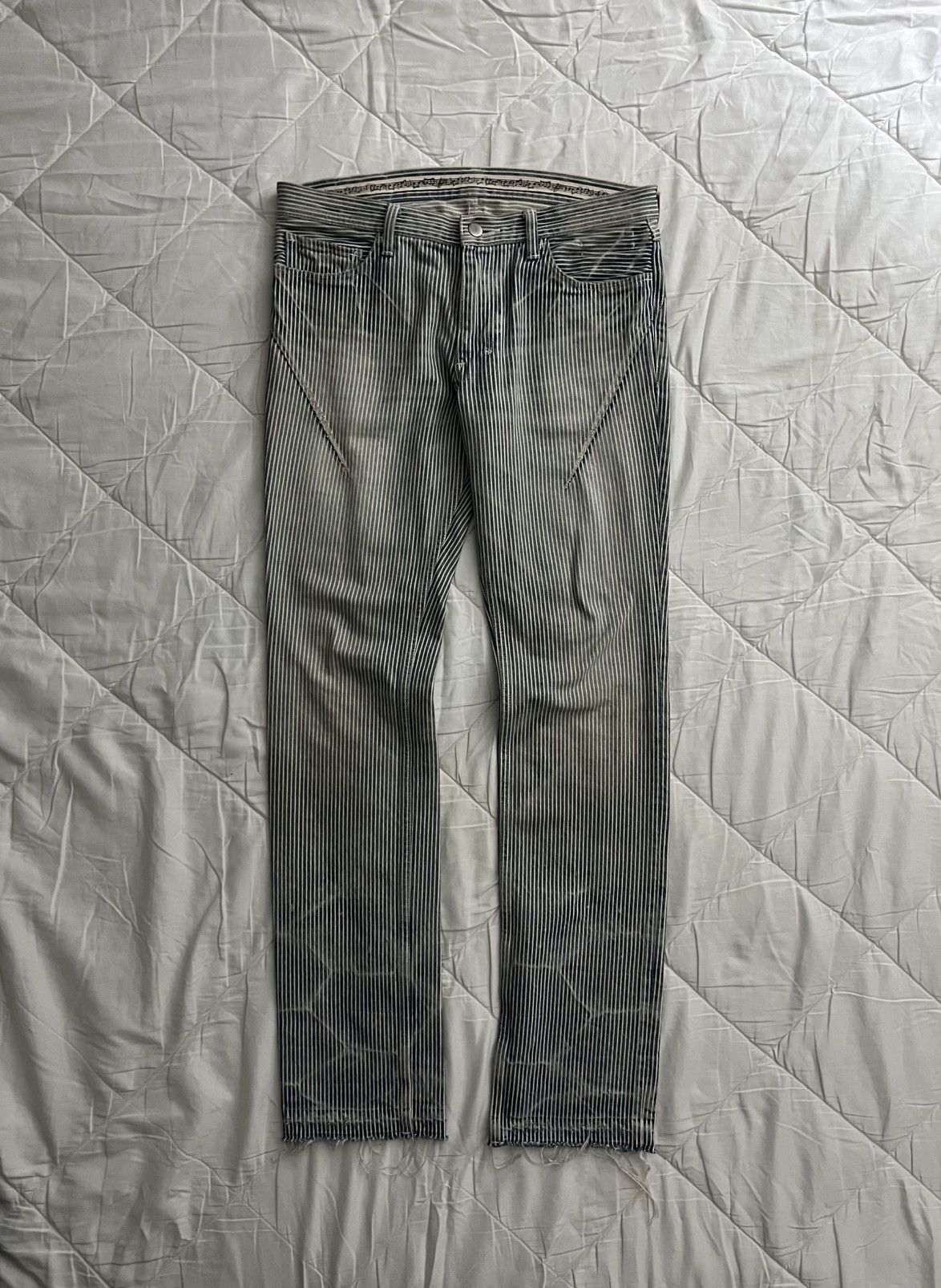 Pre-owned Number N Ine Number Nine Pinstripe Denim In Blue