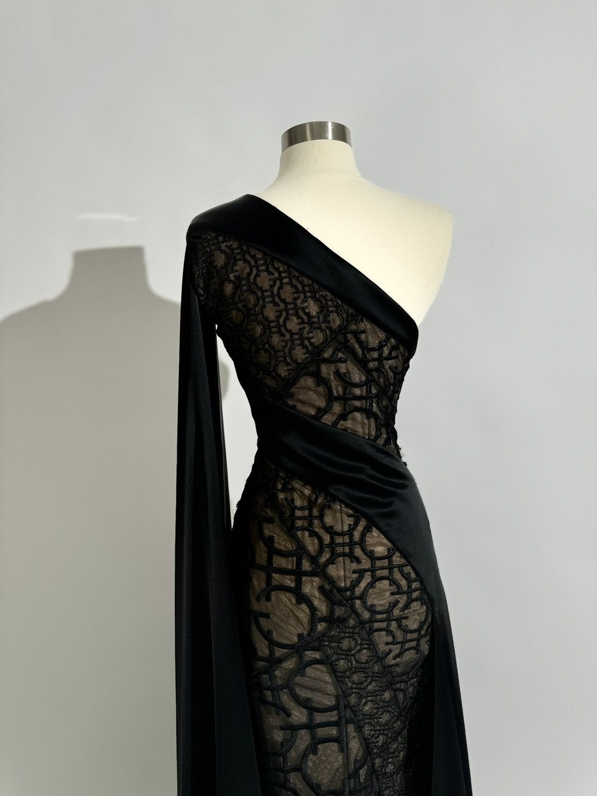Other Brand New US 6 GEORGES HOBEIKA Fitted Asymmetrical Top Gown Size M / US 6-8 / IT 42-44 - 8 Thumbnail