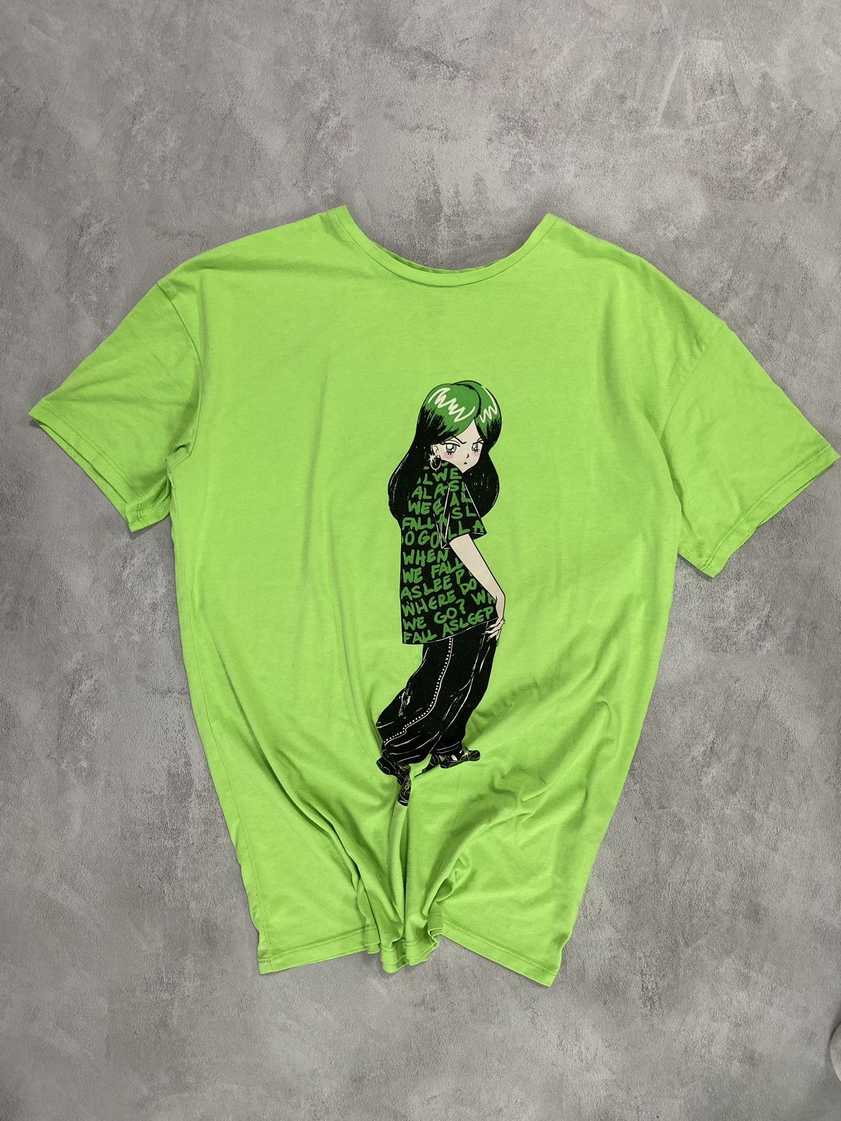 Billie Eilish 🍀Vintage T-Shirt Billi EEilish Anime Tee Size US M / EU 48-50 / 2 - 1 Thumbnail