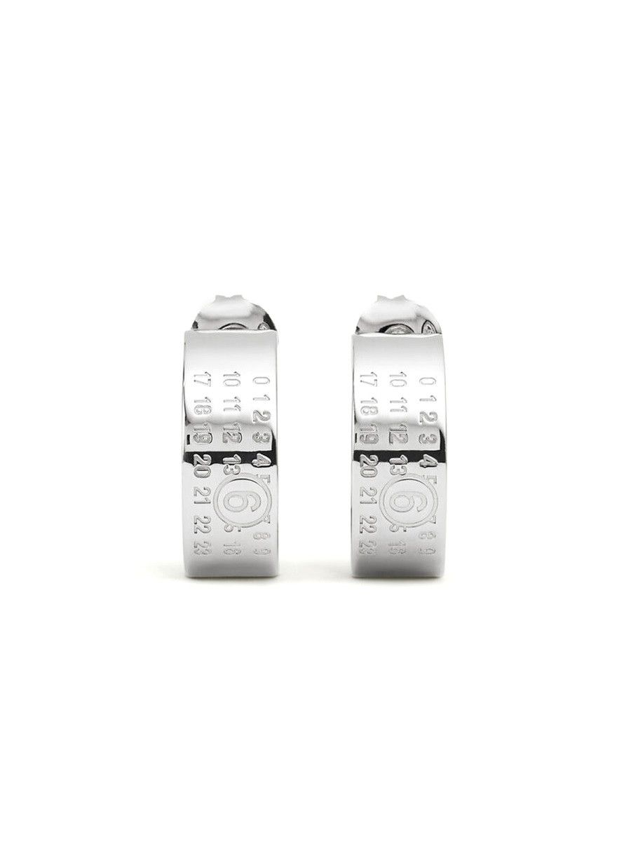 MM6 MM6 LOGO EARRINGS - SILVER Size ONE SIZE - 1 Thumbnail
