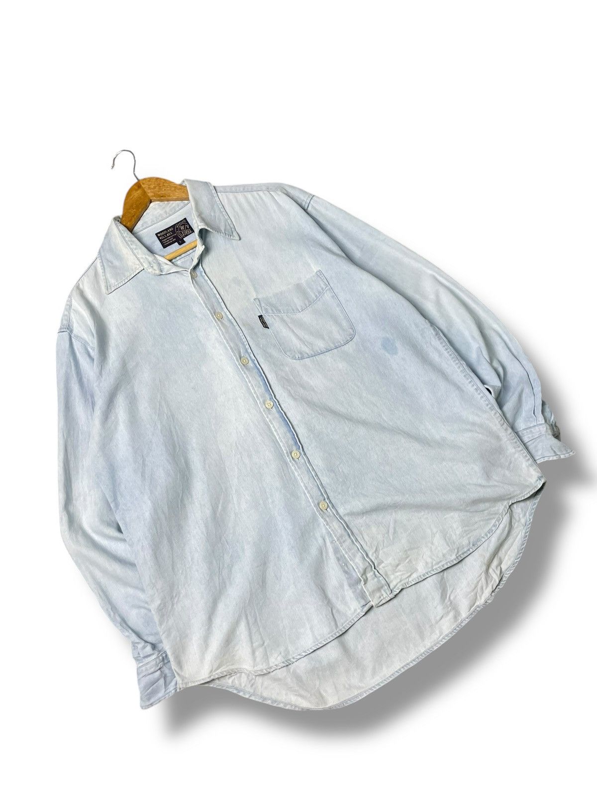 Japanese Brand × Vintage × Woodlands Woodland Village Casual Denim Button Up Shirt (83) Size US L / EU 52-54 / 3 - 4 Thumbnail