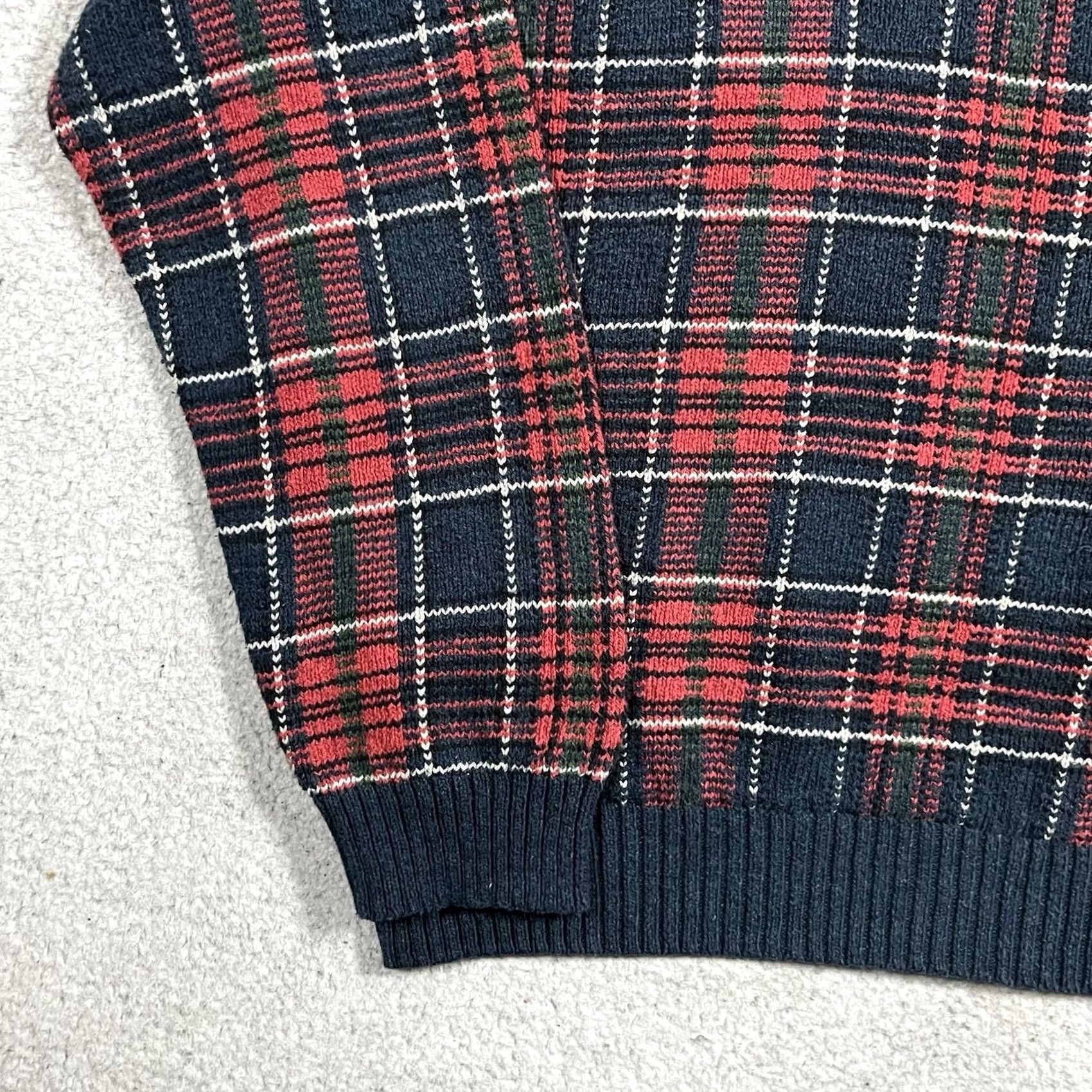 Polo Ralph Lauren Polo Ralph Lauren Sweater Mens XL Plaid Knit Long Sleeve Cotton Crewneck VTG 90s Size US XL / EU 56 / 4 - 5 Thumbnail