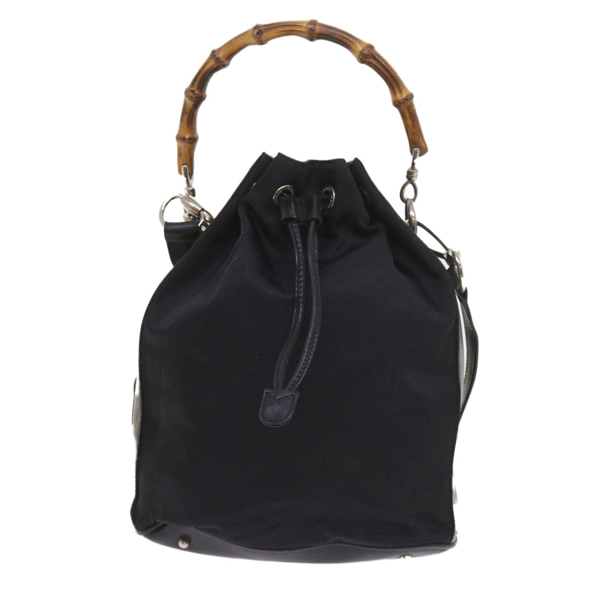Gucci Bamboo Black Synthetic Shoulder Bag (Pre-Owned) Size ONE SIZE - 1 Thumbnail