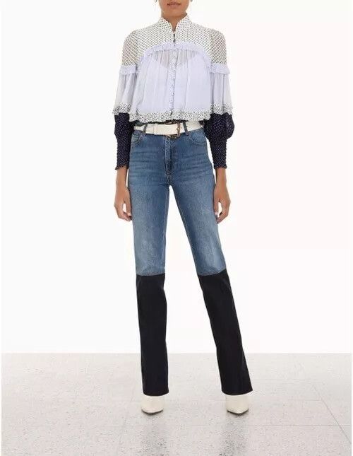 Zimmermann Two-tone rhythmic pencil jeans Size 28" / US 6 / IT 42 - 4 Thumbnail
