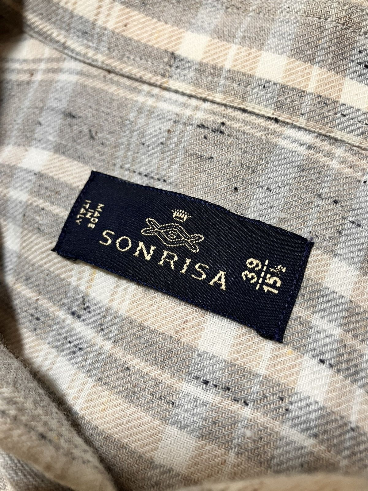 Other SONRISA Early Model Layered Sleeve Check Shirt Made in Italy Size US M / EU 48-50 / 2 - 8 Thumbnail