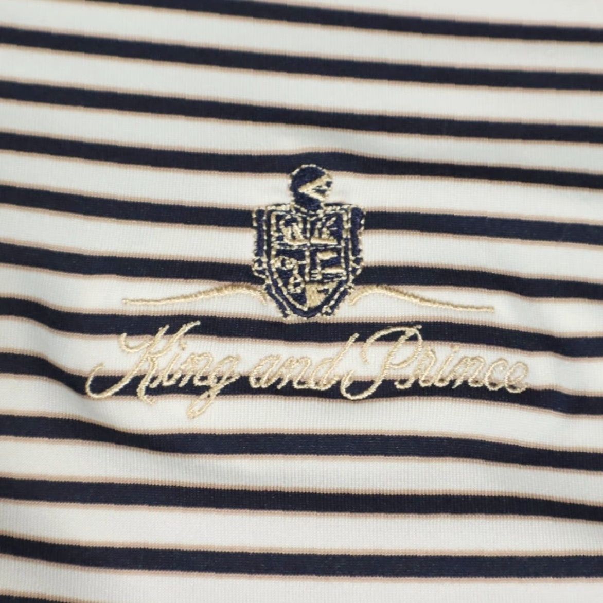 Prince Harleston King and Prince Heritage Striped Polo Shirt White Men's L Size US L / EU 52-54 / 3 - 6 Thumbnail