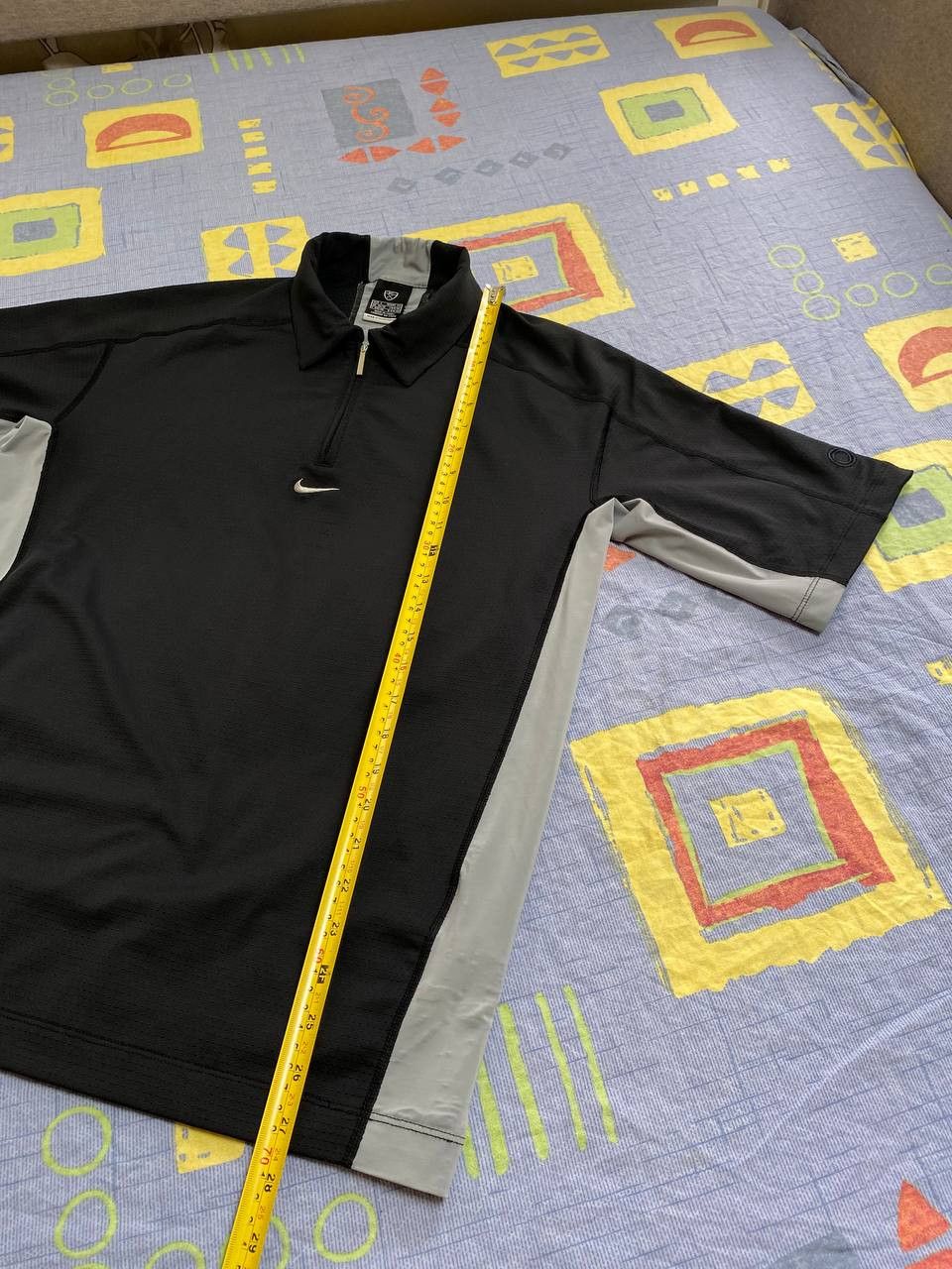 Nike × Vintage Vintage Nike Big Swoosh Logo Drill T-Shirt Y2K Size US S / EU 44-46 / 1 - 7 Thumbnail