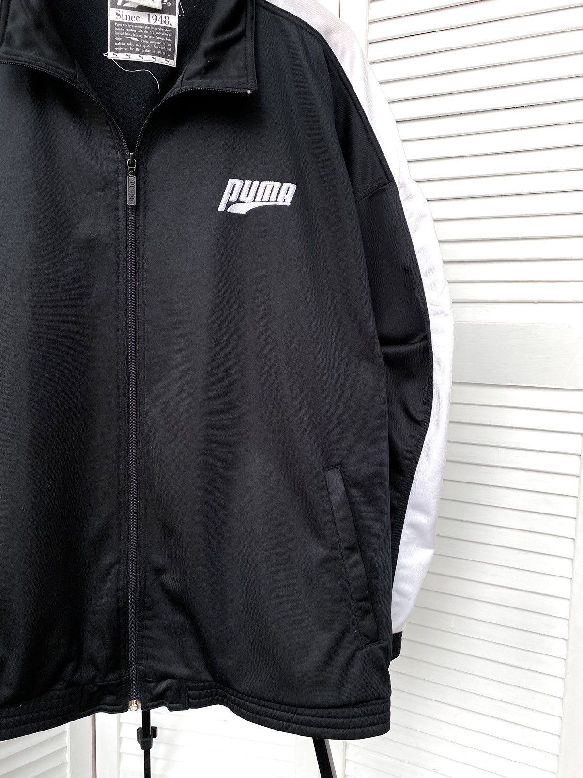 Puma × Vintage Vintage Puma Striped Track Retro Jacket Black Size US XL / EU 56 / 4 - 5 Thumbnail
