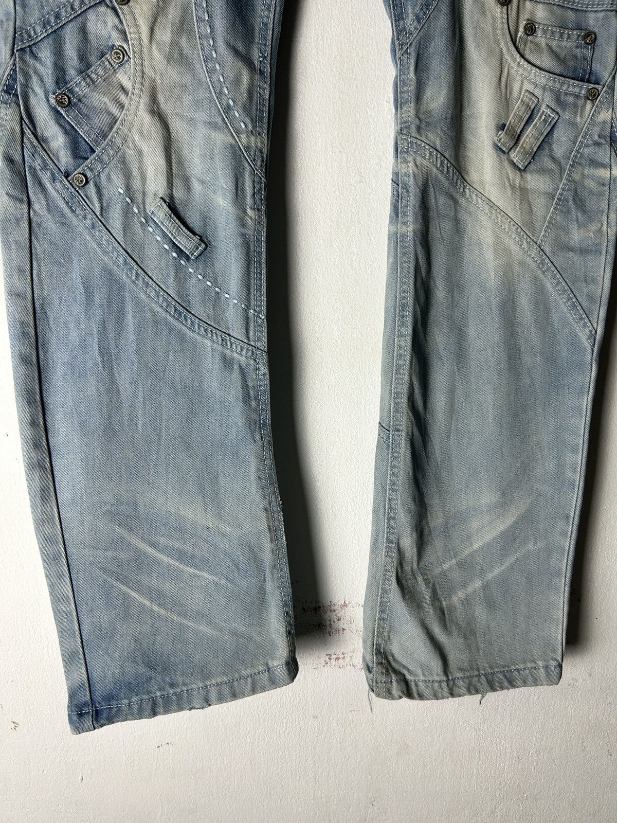 Japanese Brand Blue Jeans Rag Famous Denim Multipocket Japan Style Size US 35 - 2 Thumbnail