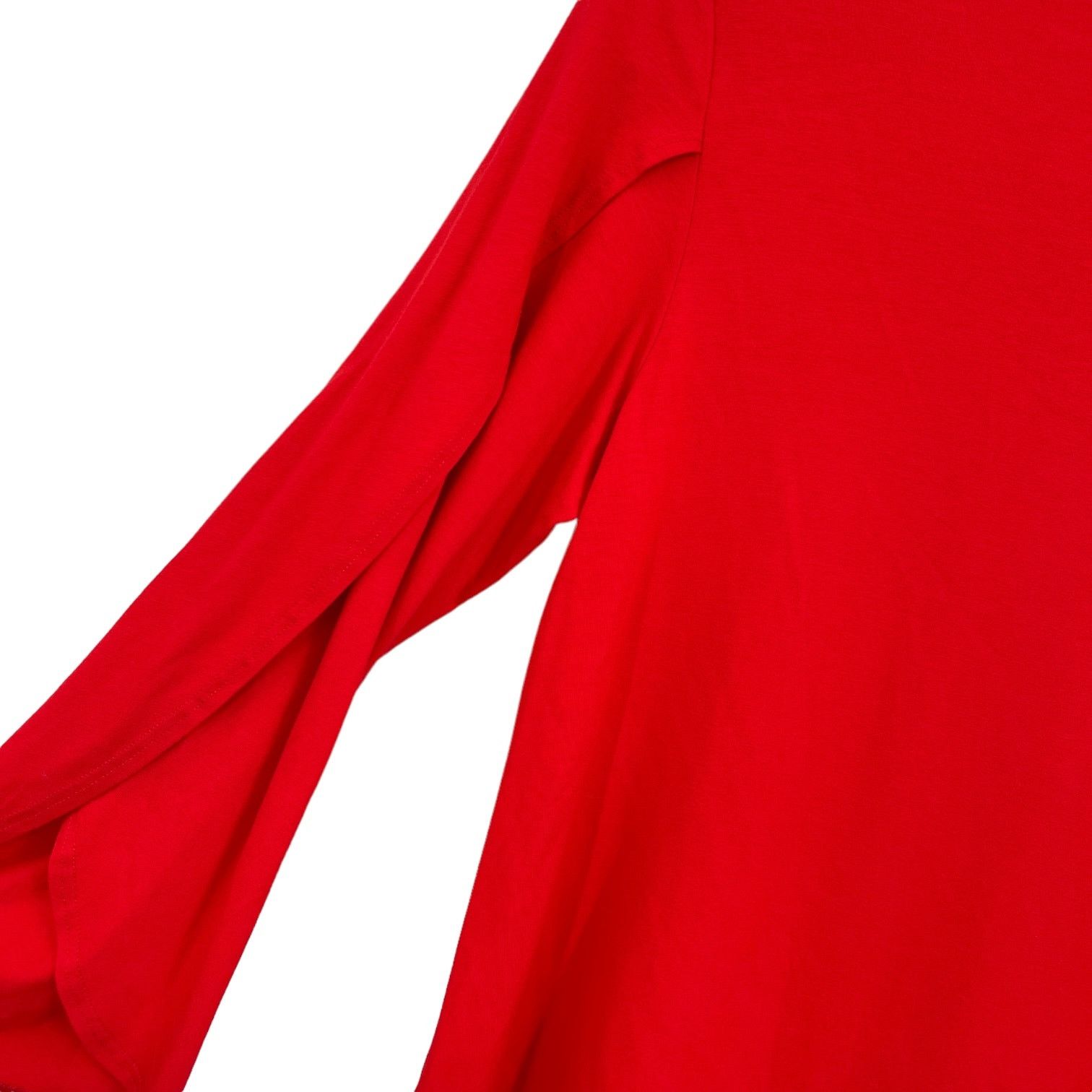 Eileen Fisher Eileen Fisher Long Flutter Sleeves Shirt Red Medium Size M / US 6-8 / IT 42-44 - 8 Thumbnail