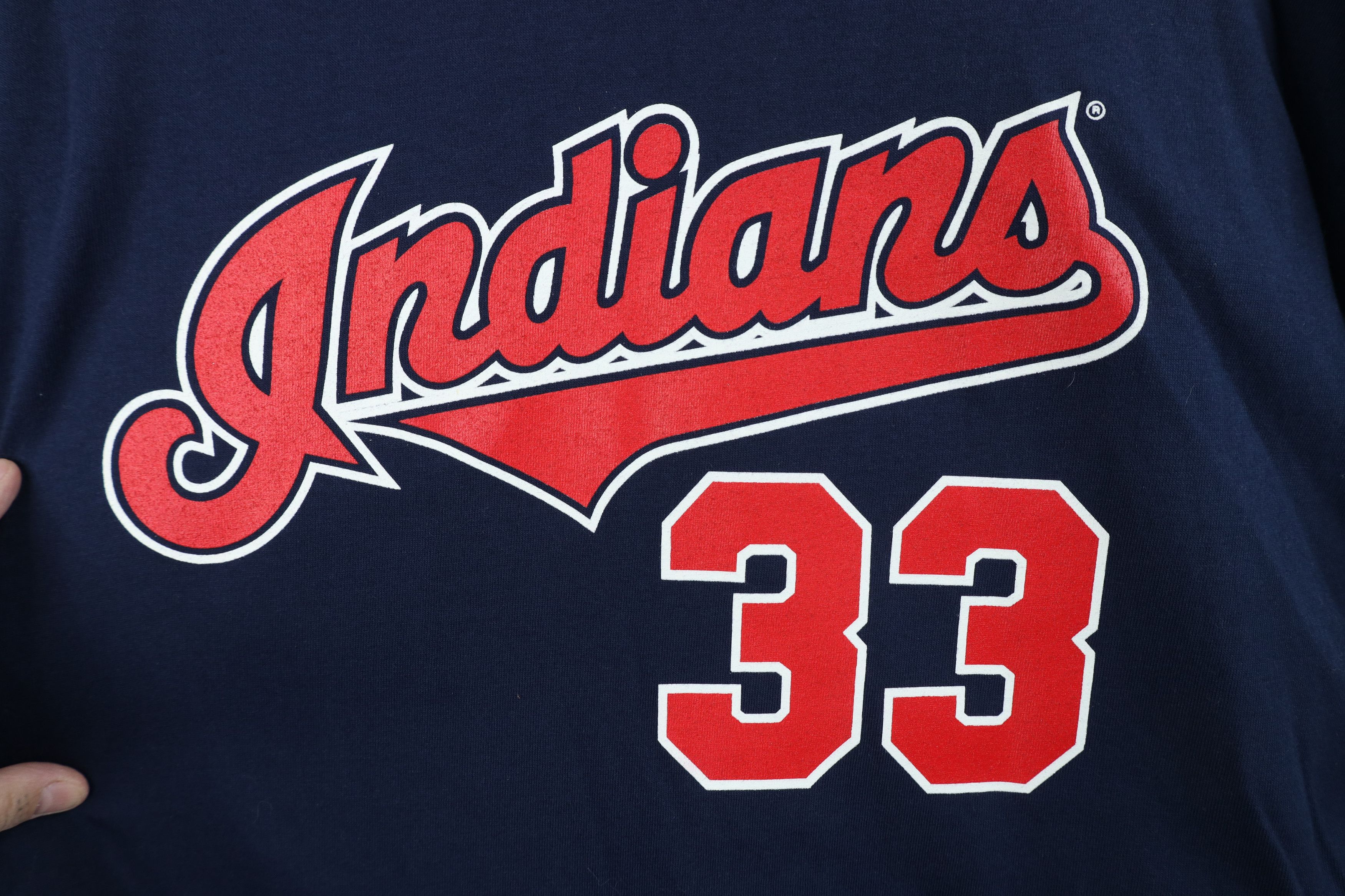 Vintage Vintage 90s Cleveland Indians Baseball Jersey T-Shirt USA Size US XL / EU 56 / 4 - 4 Thumbnail