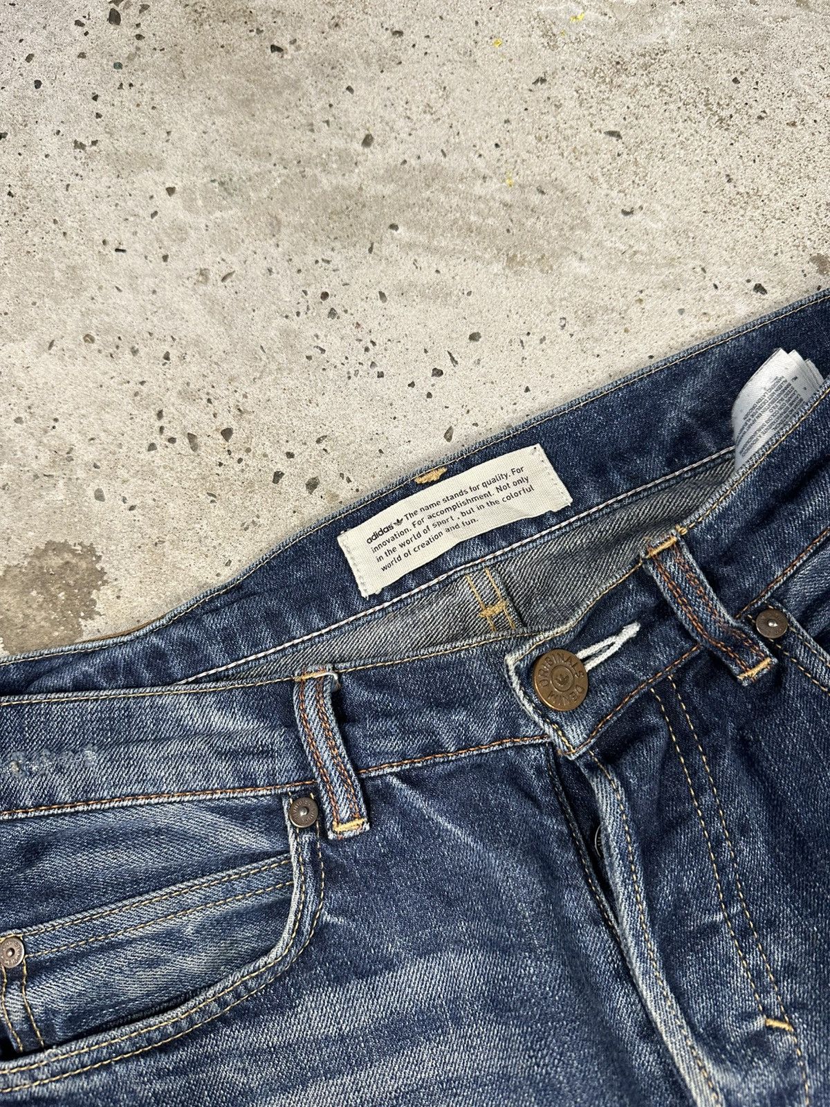 Adidas RARE Adidas Conductor Washed Navy Denim Pants Jeans y2k Size US 29 - 9 Thumbnail