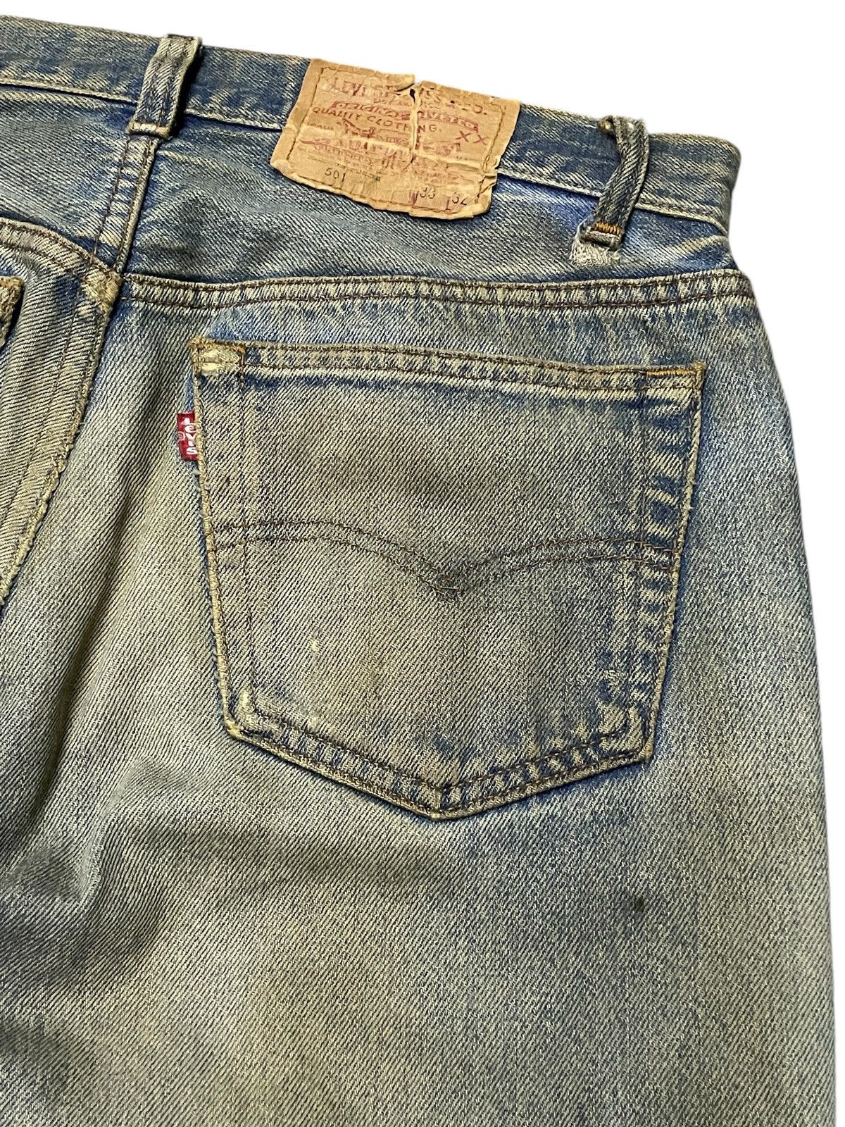 Edwin × Levi's × Vintage Vintage Levis 501 Dirty Vintage Mud Wash Jeans Size US 32 / EU 48 - 14 Thumbnail