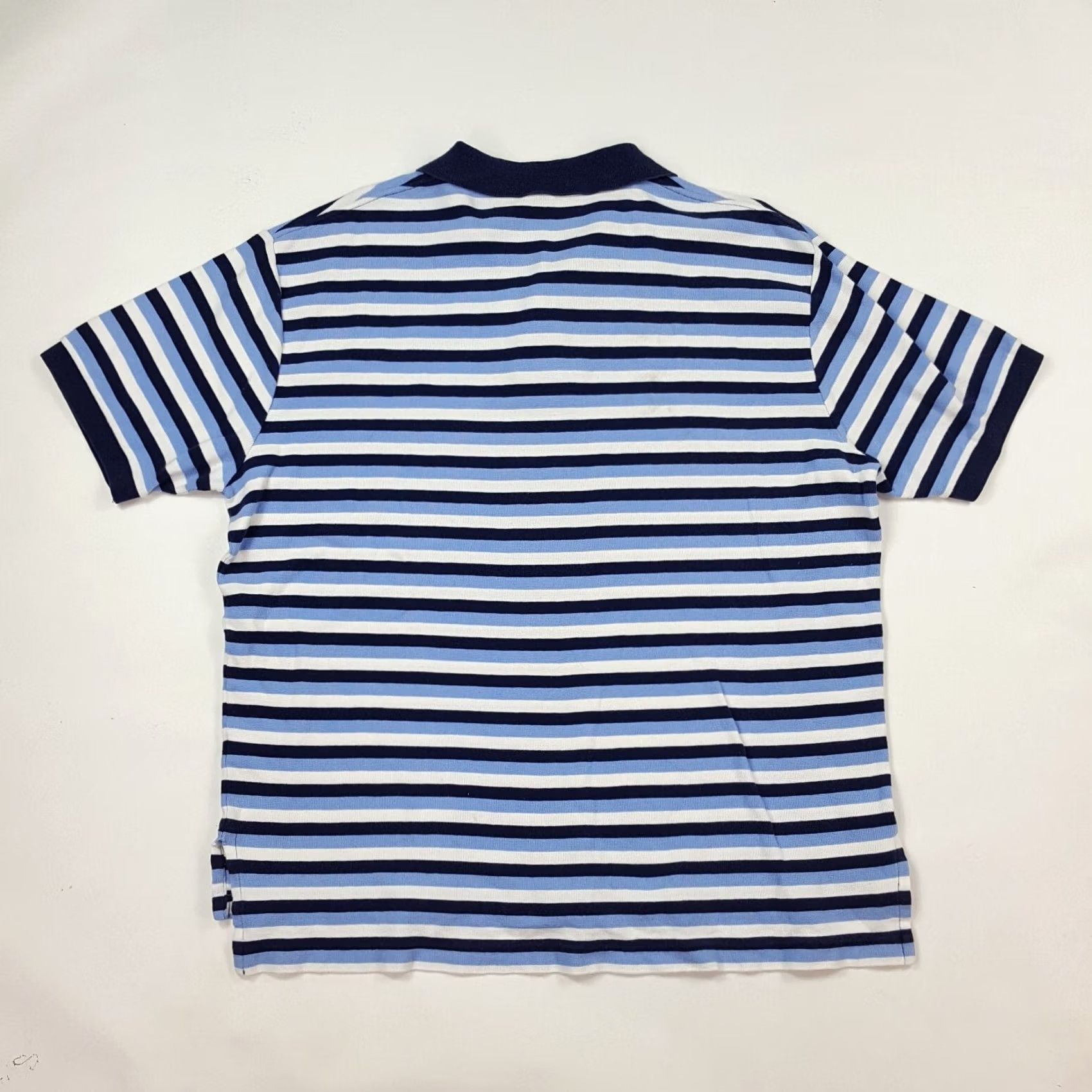Polo Ralph Lauren VINTAGE Polo Ralph Lauren Blue Striped Collared Size XL Relaxed Polo Shirt Men Size US XL / EU 56 / 4 - 5 Thumbnail