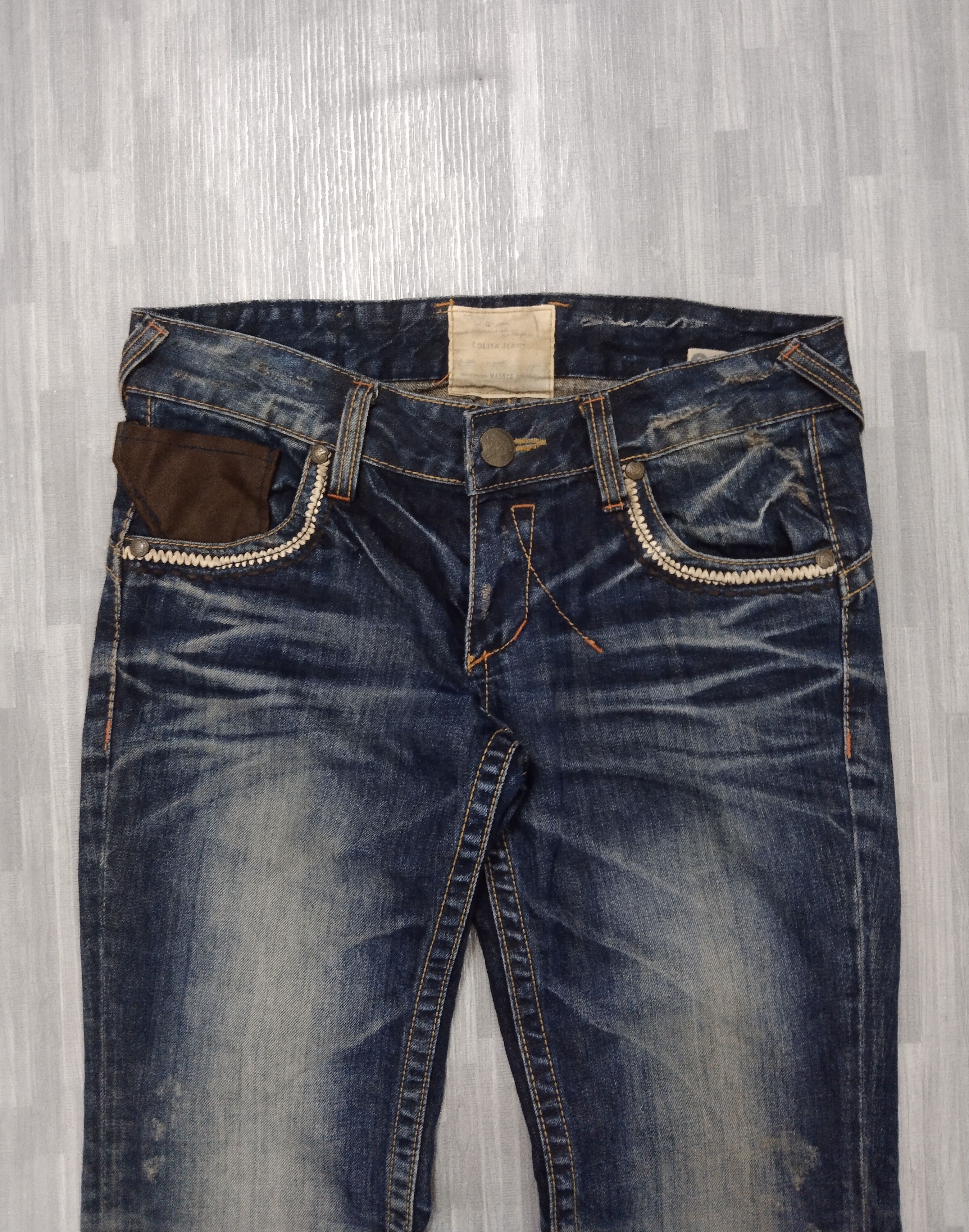 Japanese Brand FLARE SICK LOLITA DENIM PANTS Size US 30 / EU 46 - 4 Thumbnail