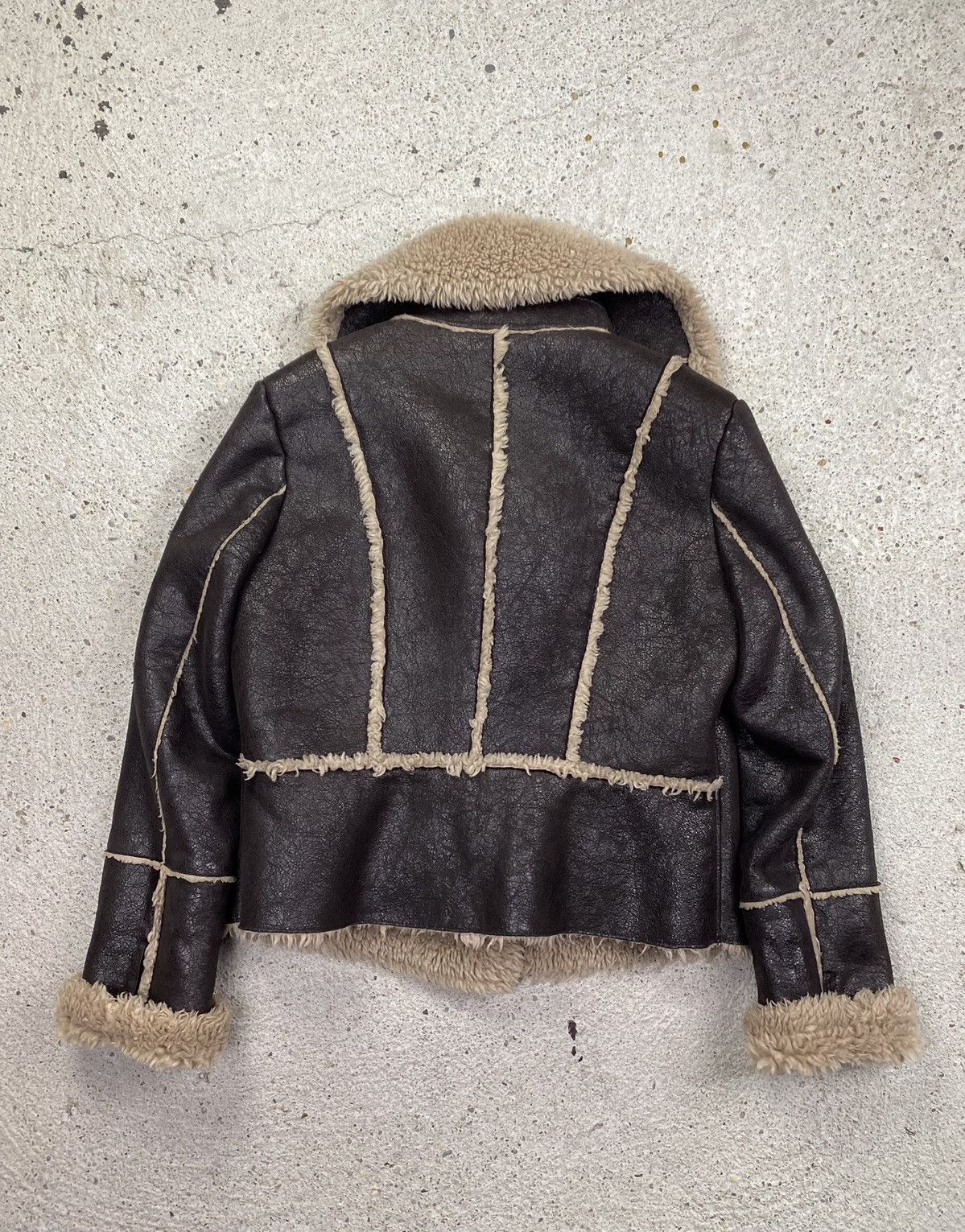 Japanese Brand Rock n blue vintage eco leather jacket japan shearling Size L / US 10 / IT 46 - 8 Thumbnail
