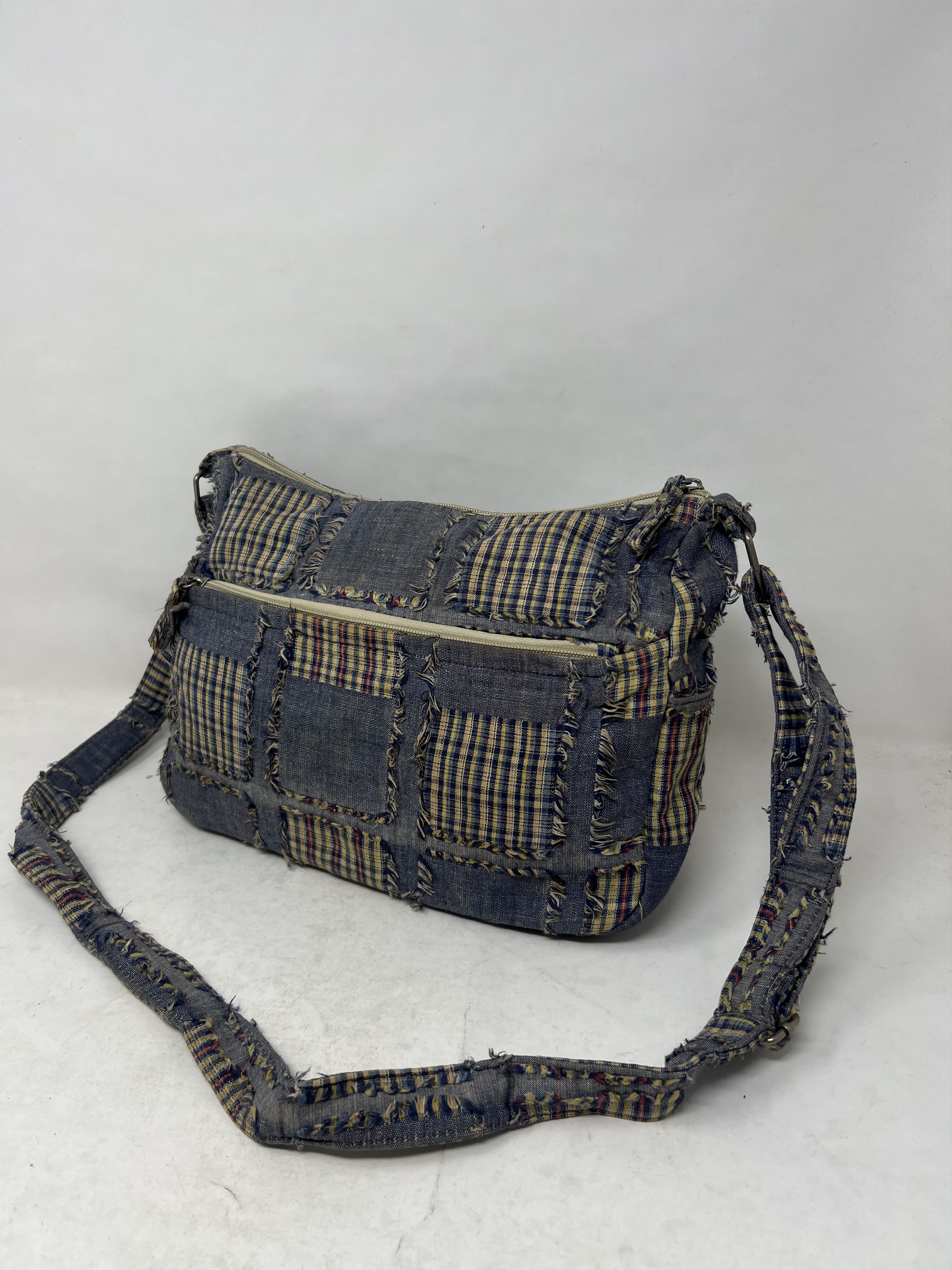 Japanese Brand Quilted Patchwork Boro Sashiko Shoulder Strap Bag Size ONE SIZE - 1 Thumbnail