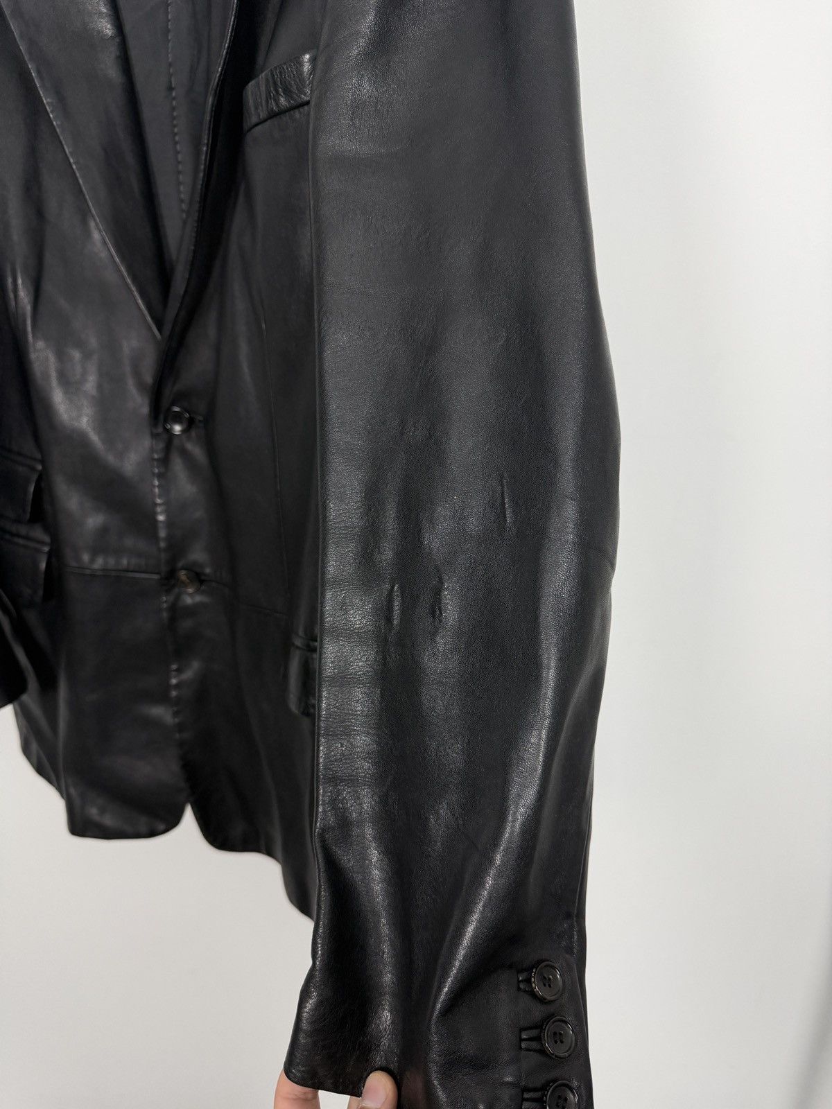 Gucci Gucci By Tom Ford A/W2002 Long Leather Blazer Jacket Size US L / EU 52-54 / 3 - 9 Thumbnail