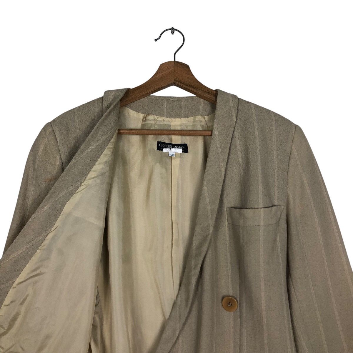 Giorgio Armani 📌Vintage Giorgio Armani Y Collar Coats Jacket Button Size US M / EU 48-50 / 2 - 13 Thumbnail