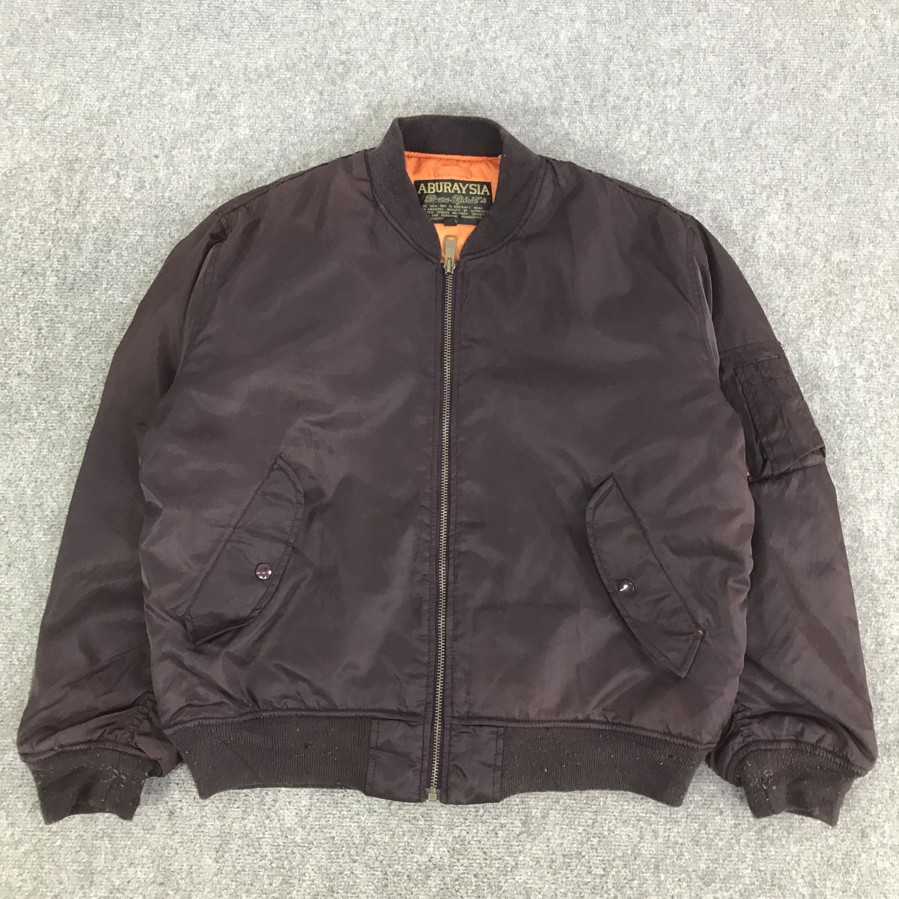 Japanese Brand ABURAYSIA DESIGN MA-1 BOMBERS JACKET K128B8 Size US L / EU 52-54 / 3 - 1 Thumbnail