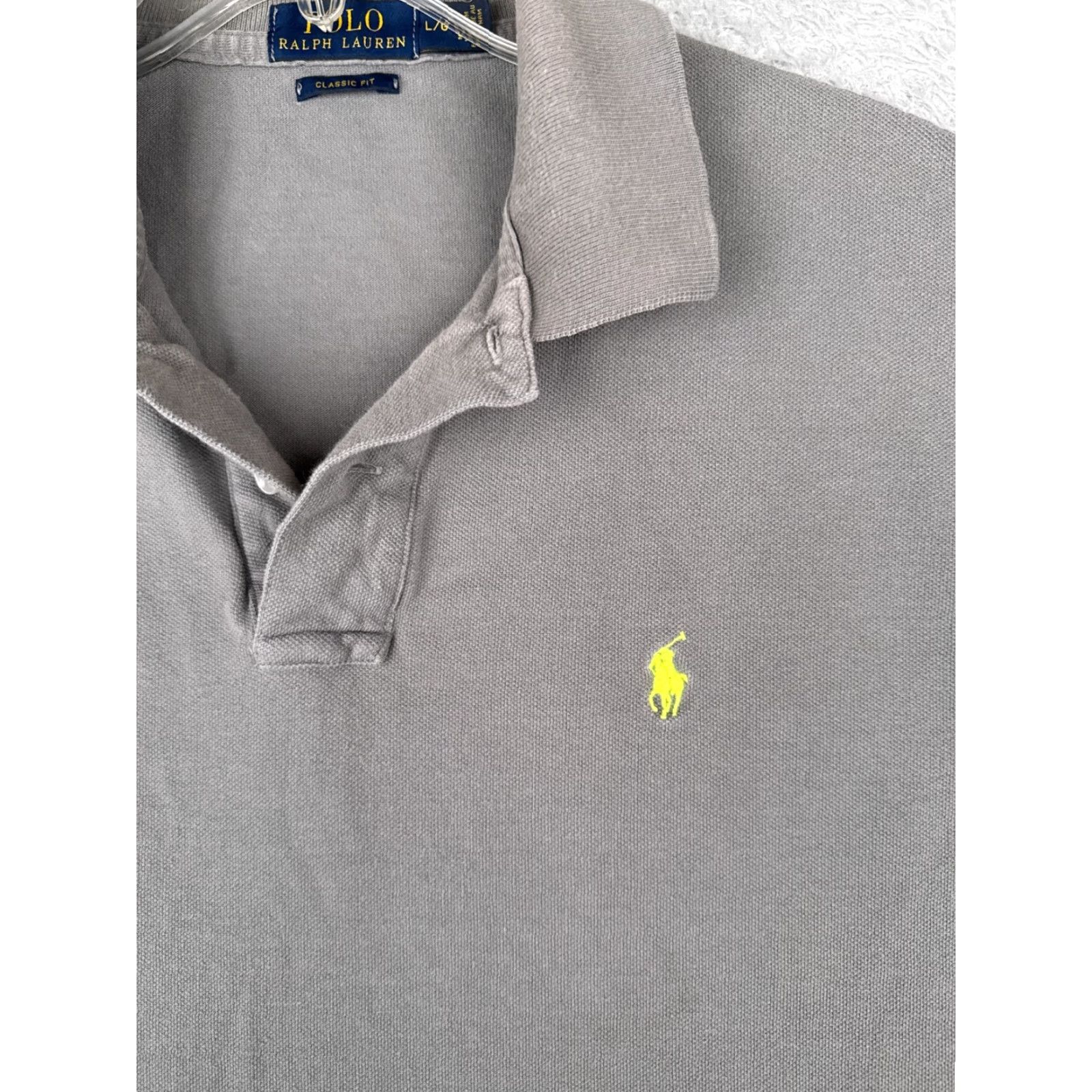 Ralph Lauren VINTAGE Ralph Lauren Polo Shirt Men L Gray Cotton Jersey Pony Golf Shirt Size US L / EU 52-54 / 3 - 7 Thumbnail